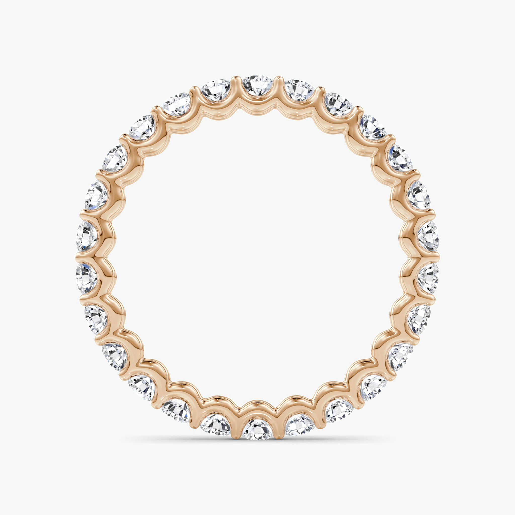 The Eternity Band | Round Brilliant | 14k | Rose Gold | bandStyle: full | caratWeight: 1.0ct
