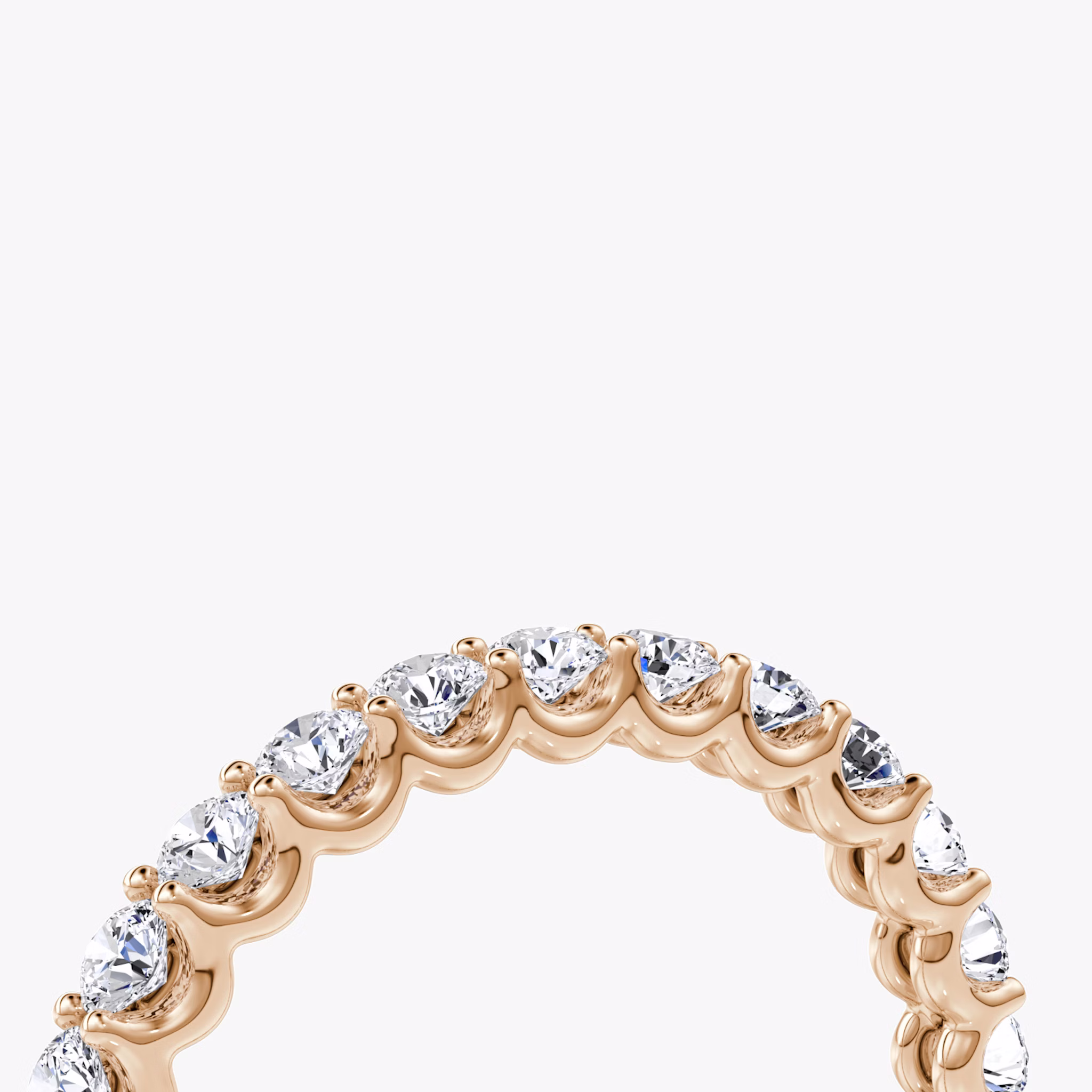 The Eternity Band | Round Brilliant | 14k | Rose Gold | bandStyle: full | caratWeight: 1.0ct