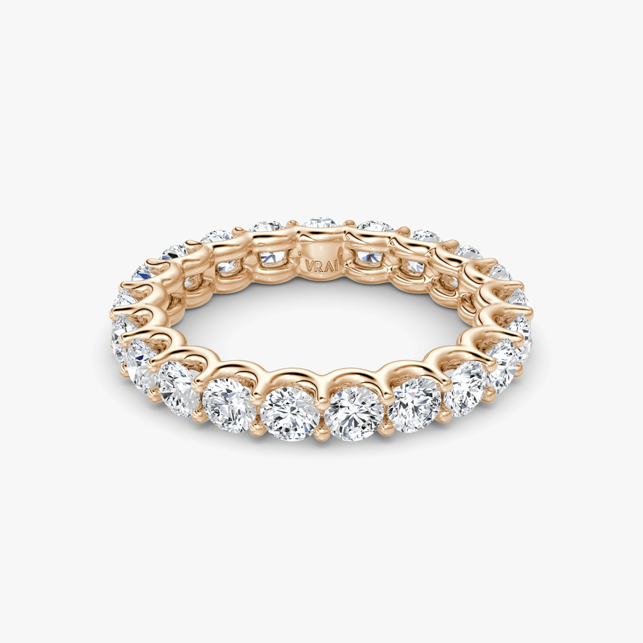 The Eternity Band | Round Brilliant | 14k | Rose Gold | bandStyle: full | caratWeight: 2.0ct