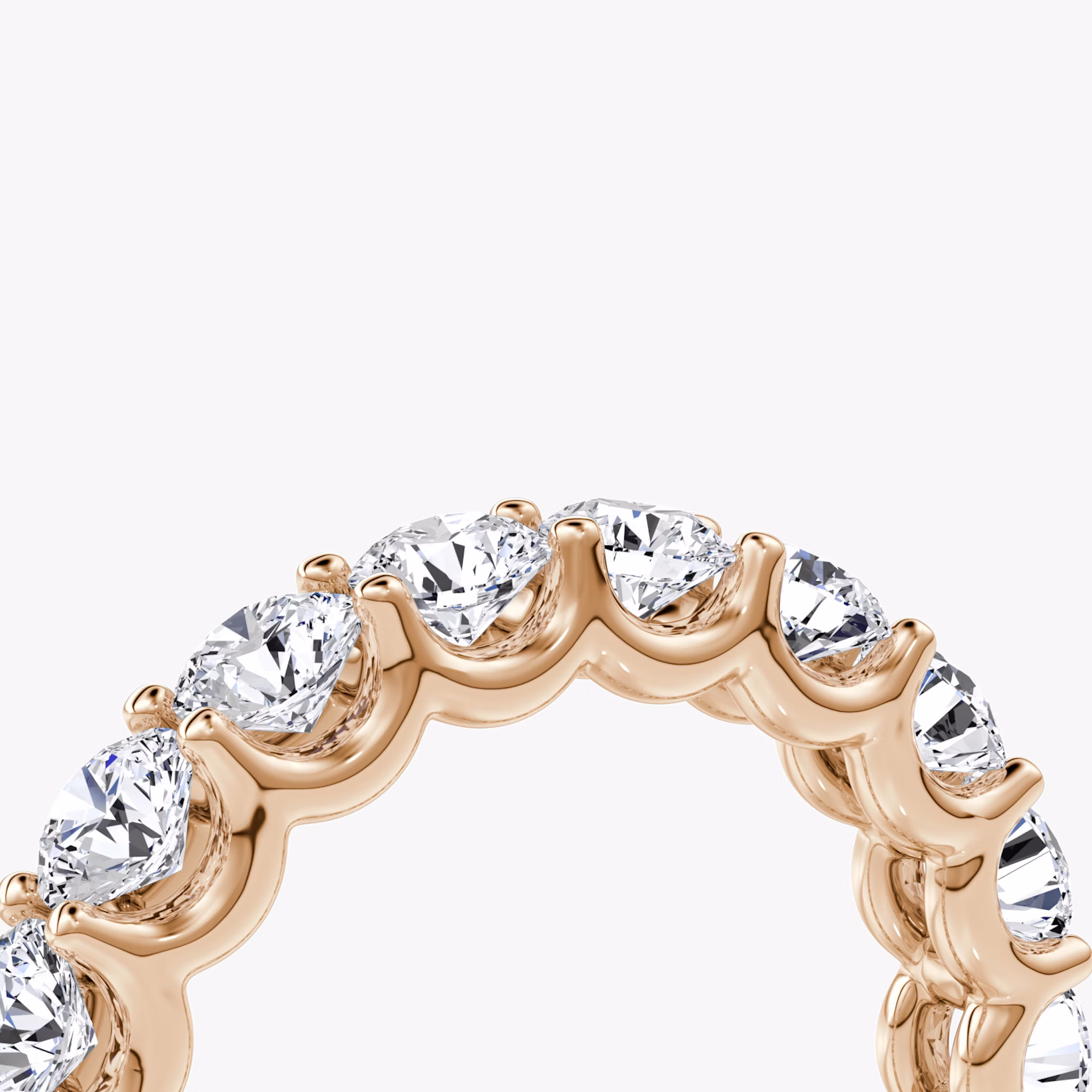 The Eternity Band | Round Brilliant | 14k | Rose Gold | bandStyle: full | caratWeight: 2.8ct