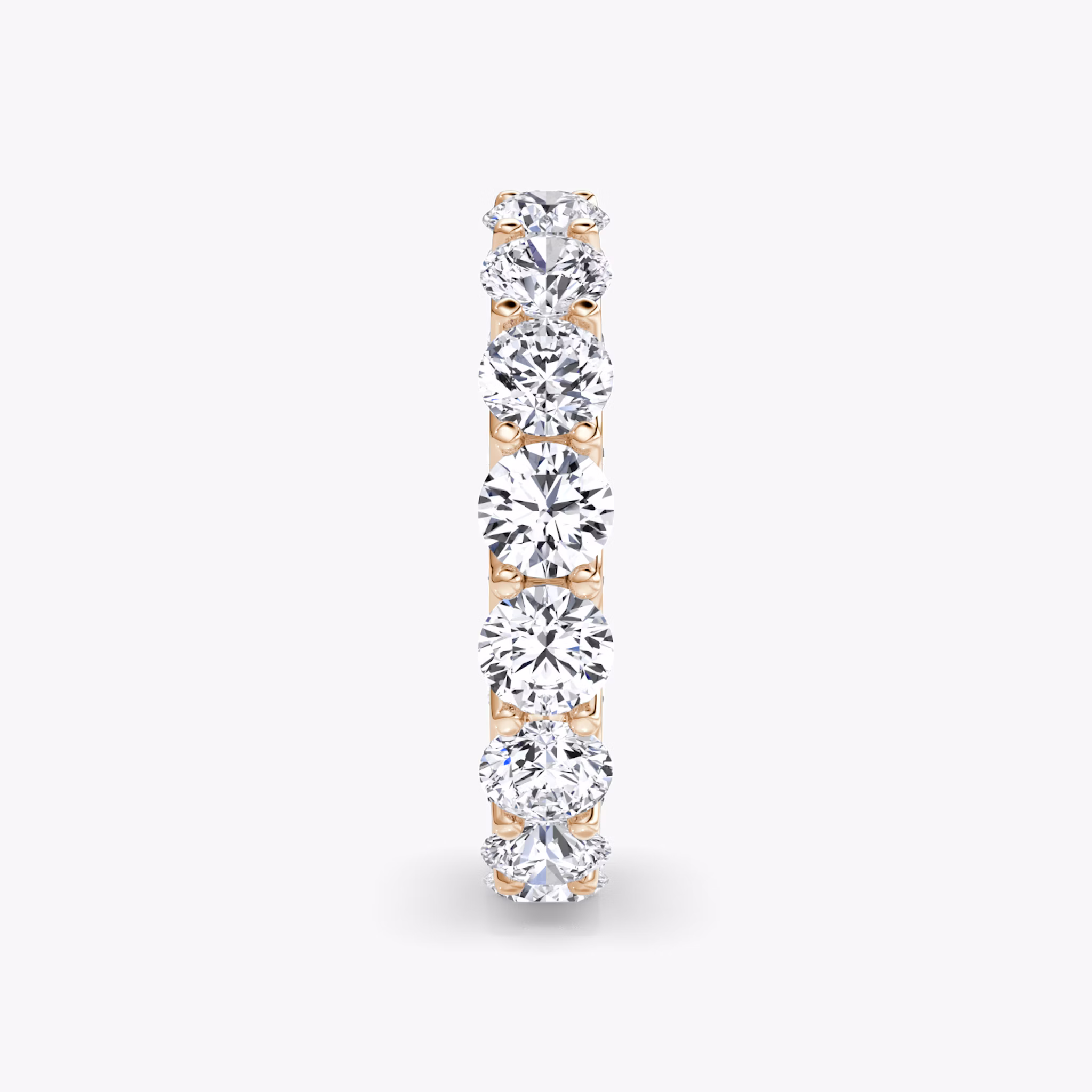 The Eternity Band | Round Brilliant | 14k | Rose Gold | bandStyle: full | caratWeight: 4.0ct