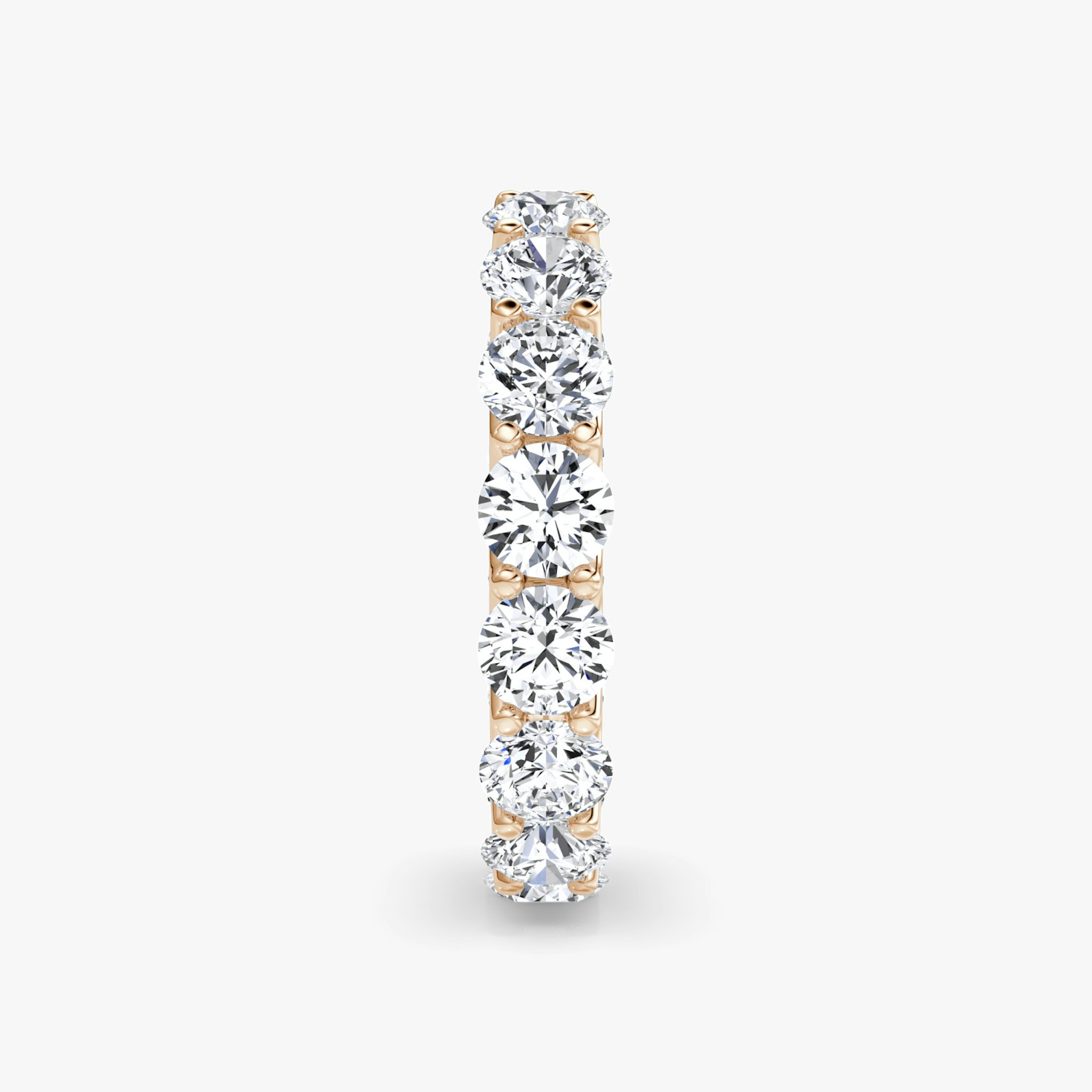 The Eternity Band | Round Brilliant | 14k | Rose Gold | bandStyle: full | caratWeight: 4.0ct
