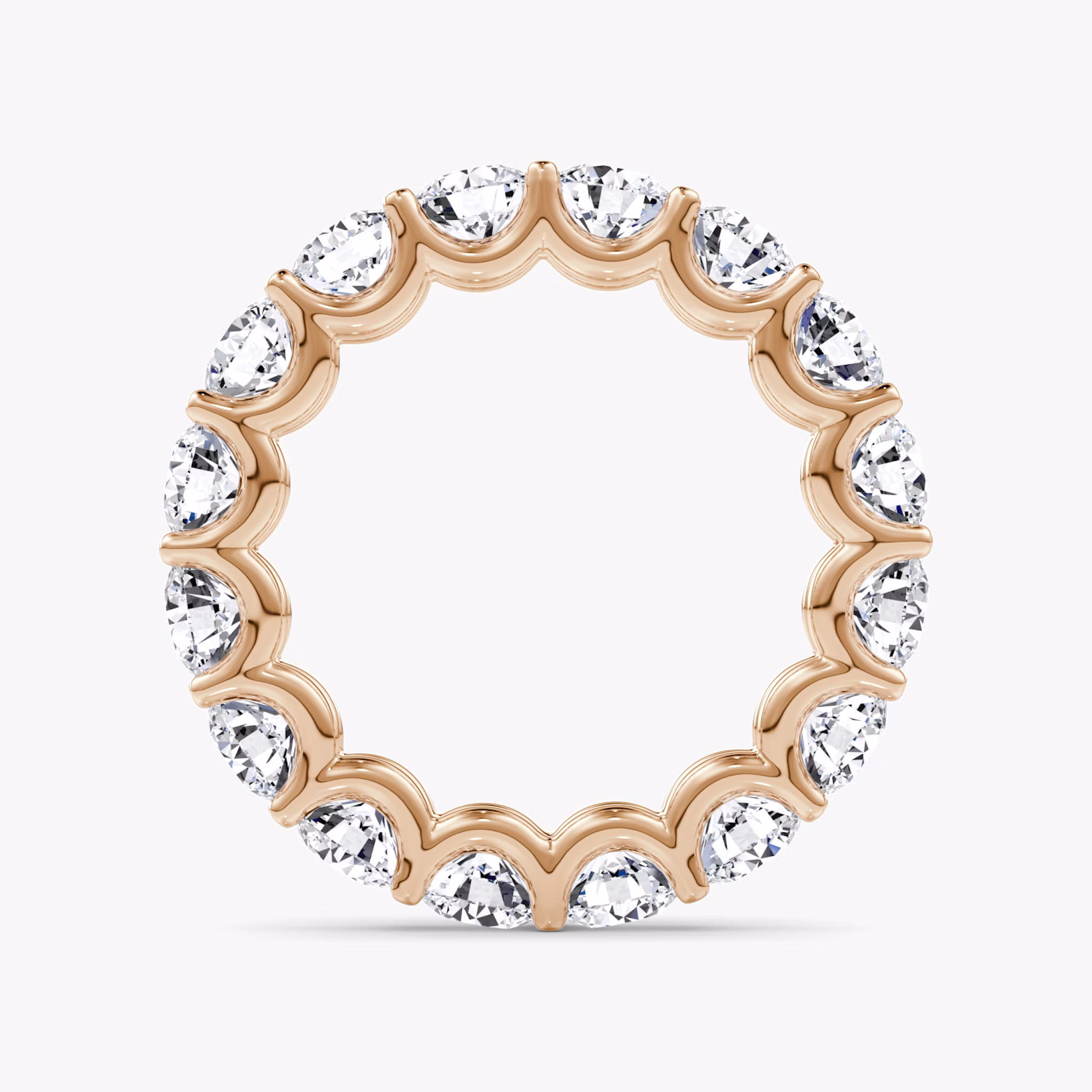The Eternity Band | Round Brilliant | 14k | Rose Gold | bandStyle: full | caratWeight: 4.0ct