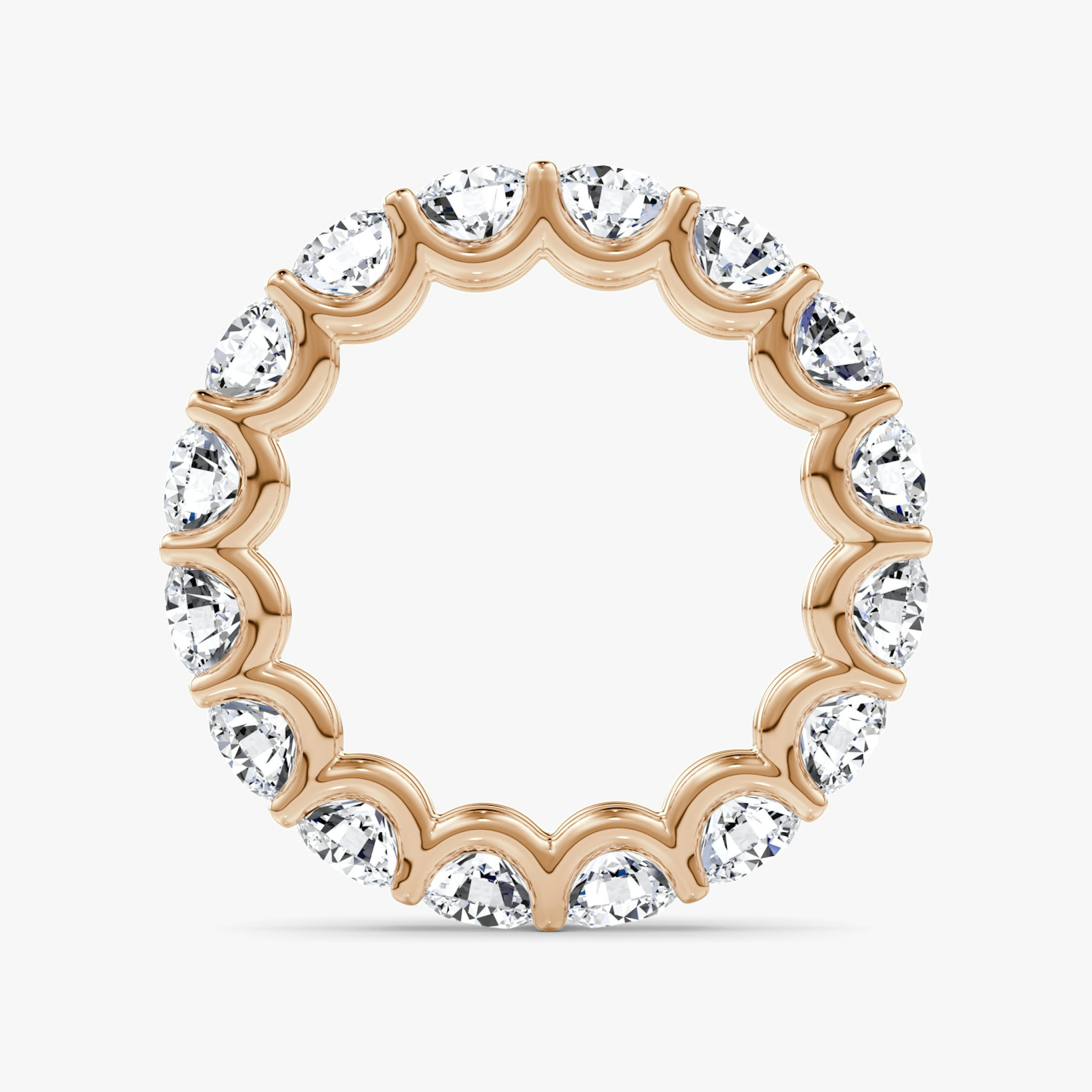 The Eternity Band | Round Brilliant | 14k | Rose Gold | bandStyle: full | caratWeight: 4.0ct