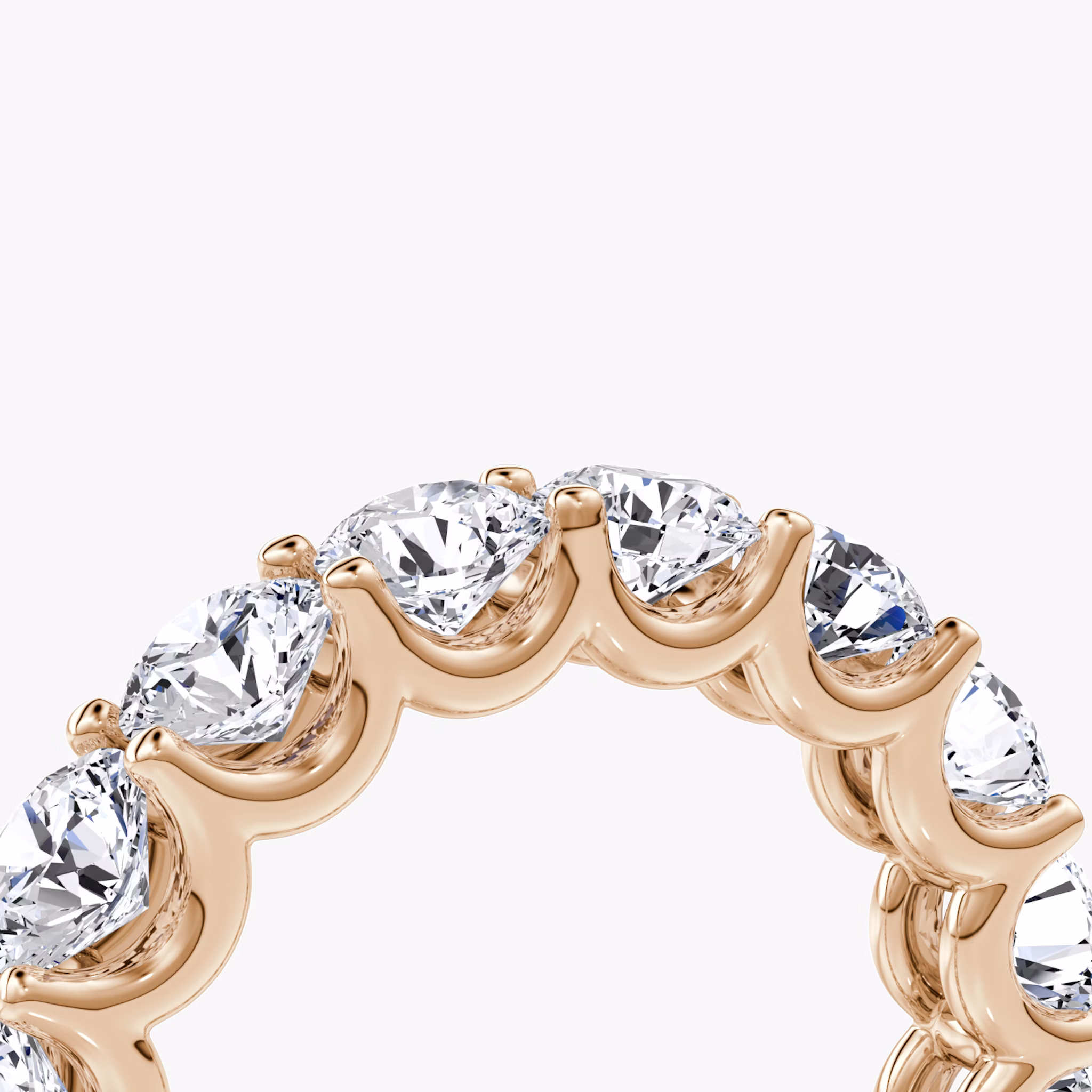 The Eternity Band | Round Brilliant | 14k | Rose Gold | bandStyle: full | caratWeight: 4.0ct