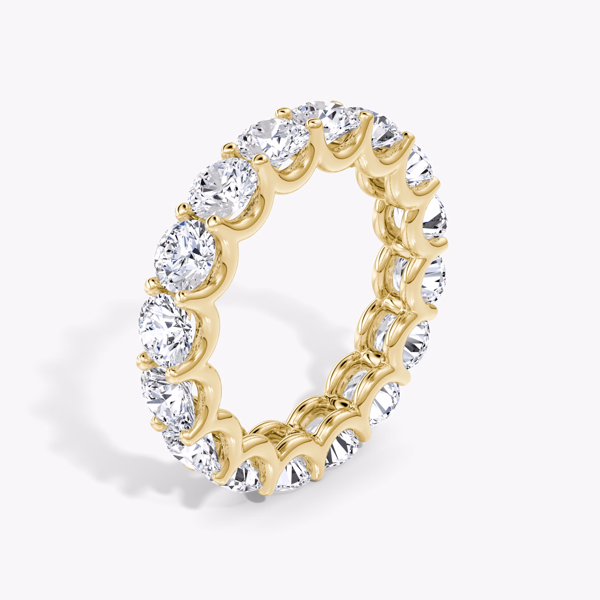 The Eternity Band | Round Brilliant | 18k | Yellow Gold | bandStyle: full | caratWeight: 4.0ct
