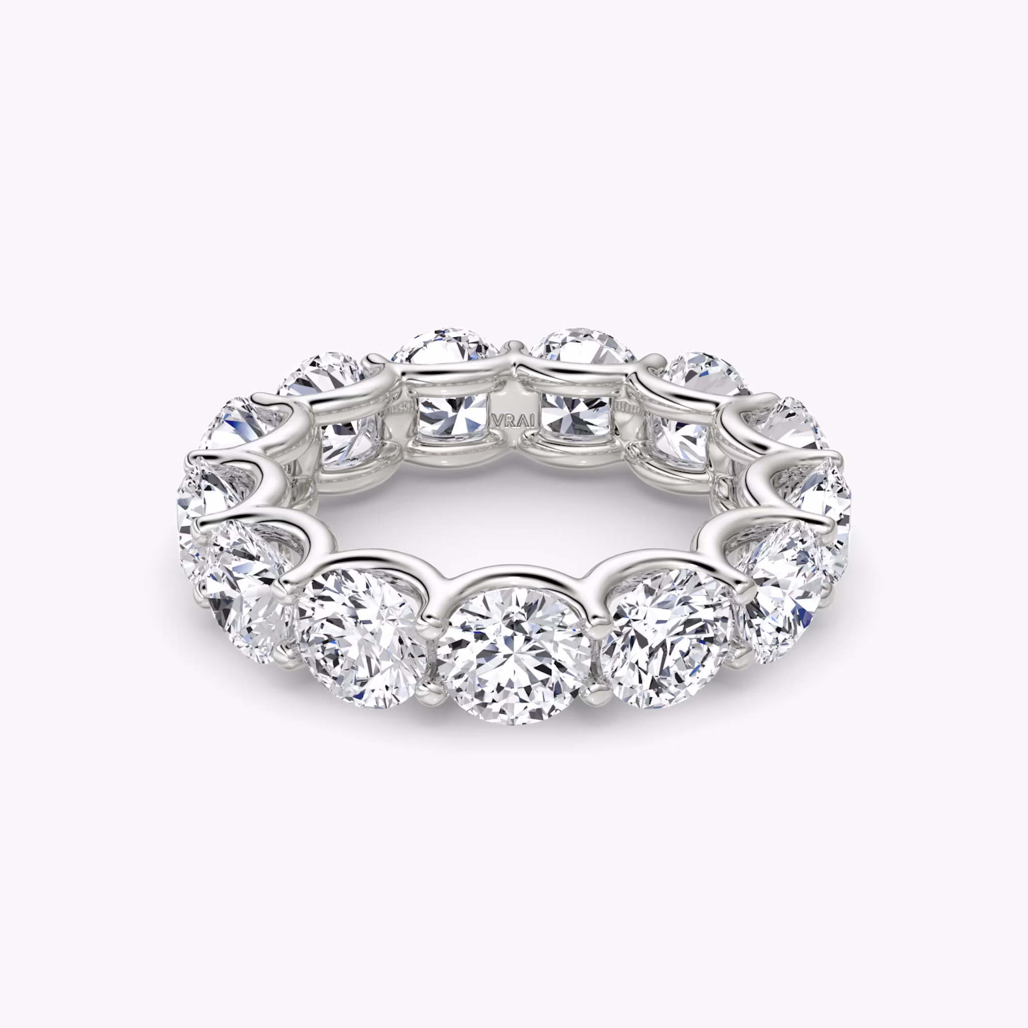 The Eternity Band | Round Brilliant | 18k | White Gold | bandStyle: full | caratWeight: 6.5ct