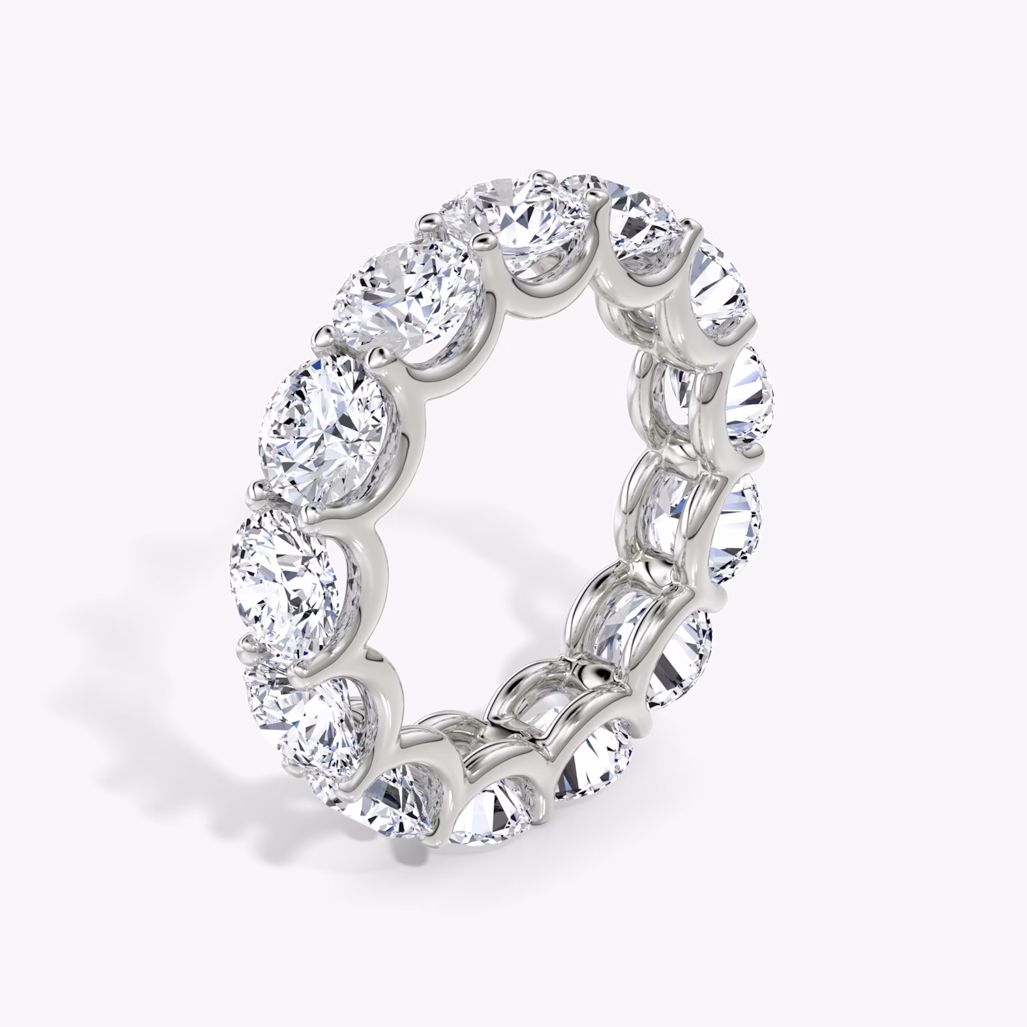 The Eternity Band | Round Brilliant | 18k | White Gold | bandStyle: full | caratWeight: 6.5ct