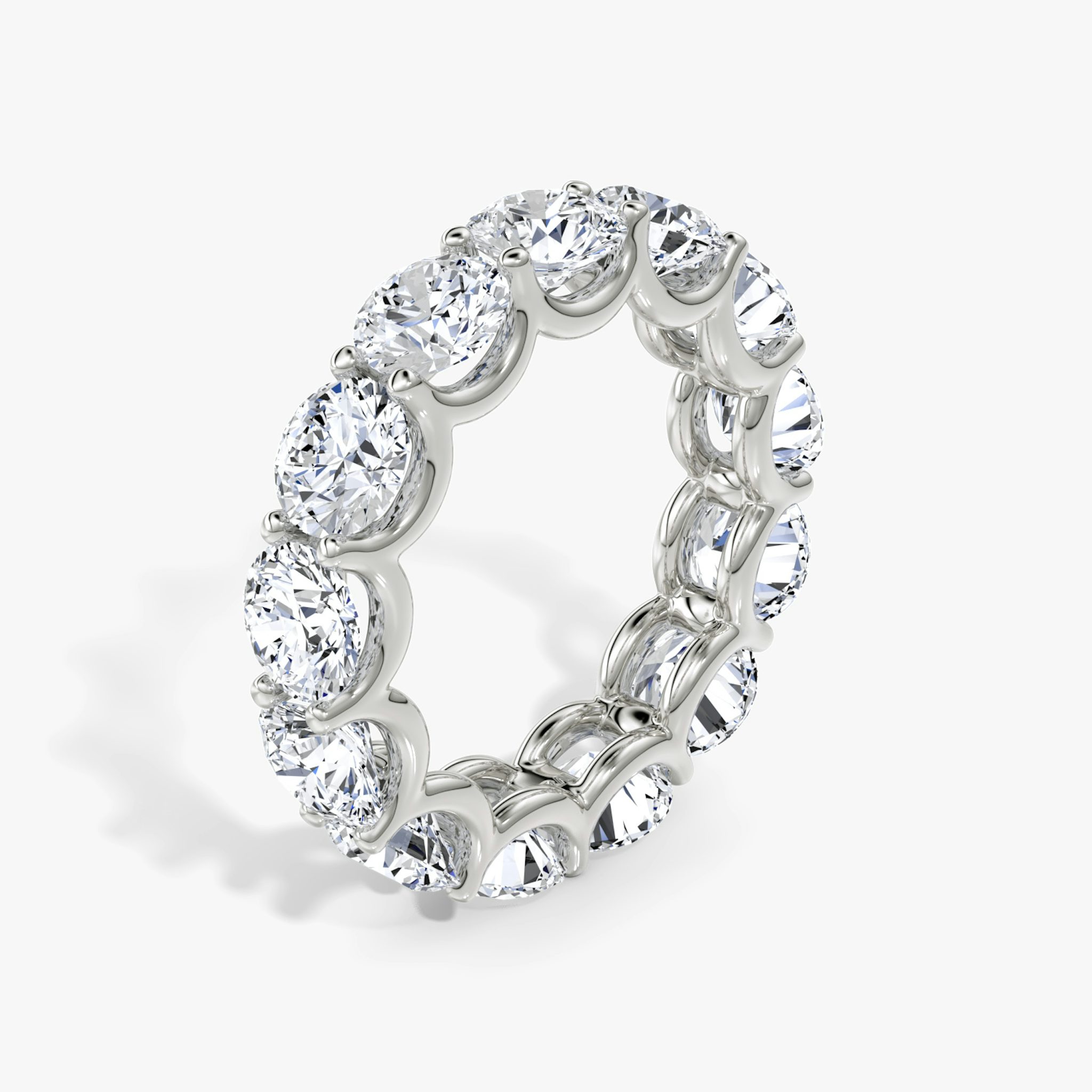 The Eternity Band | Round Brilliant | 18k | White Gold | bandStyle: full | caratWeight: 6.5ct