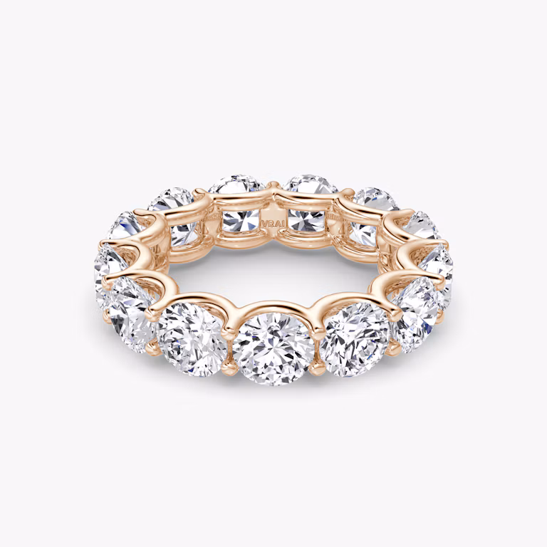 the eternity band round ring rose-gold