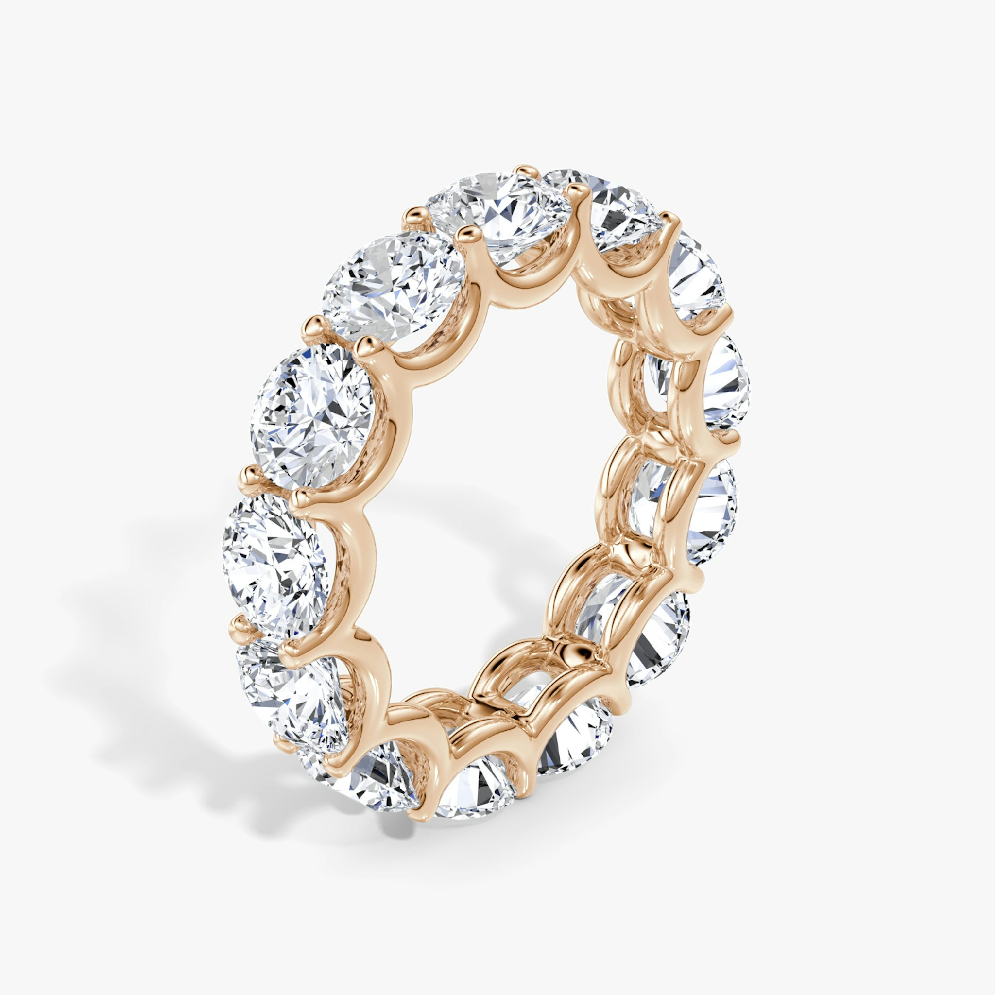 The Eternity Band | Round Brilliant | 14k | Rose Gold | bandStyle: full | caratWeight: 6.5ct