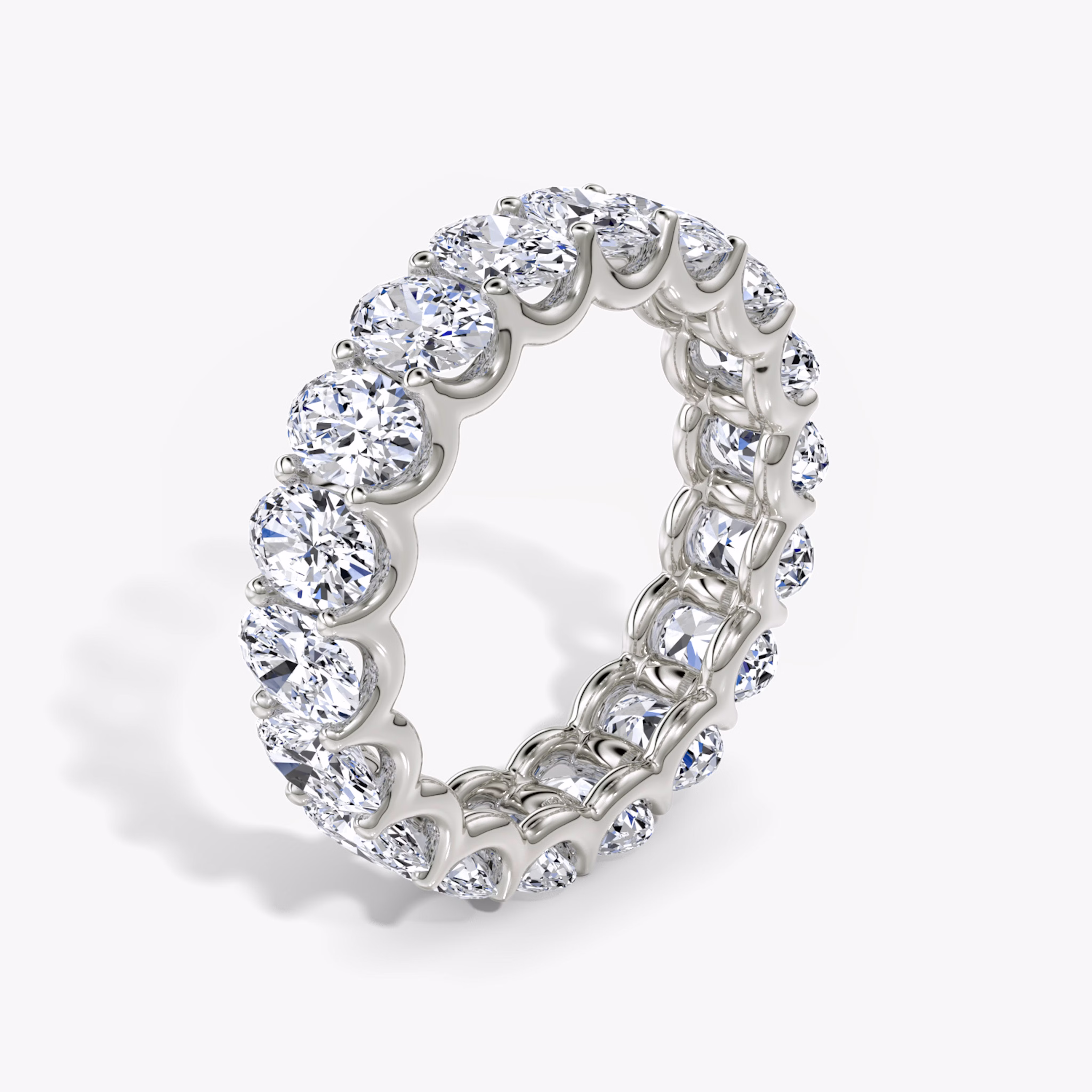 Platinum Oval Eternity Band