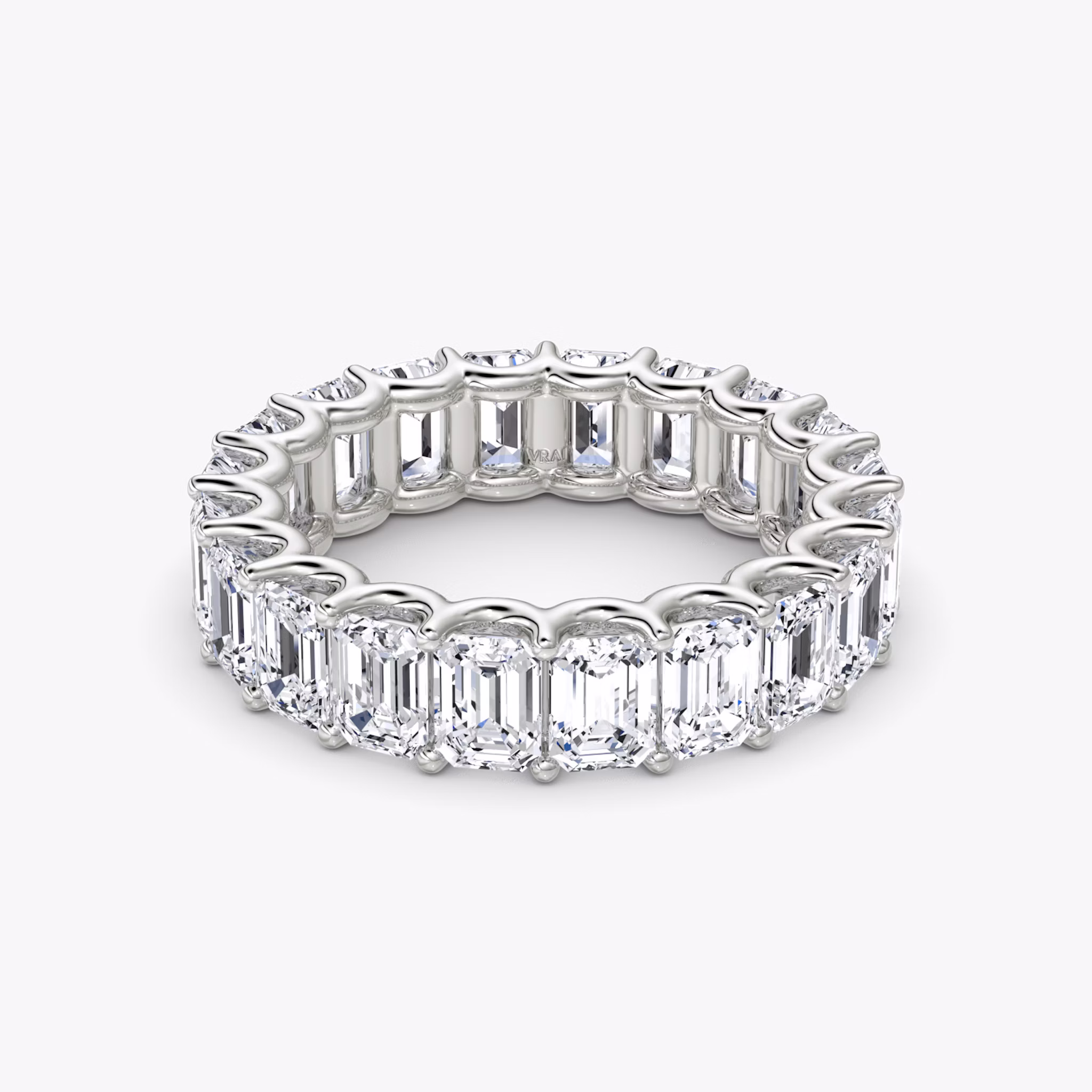 The Eternity Band | Emerald | 18k | White Gold | bandStyle: full | caratWeight: 5.0ct