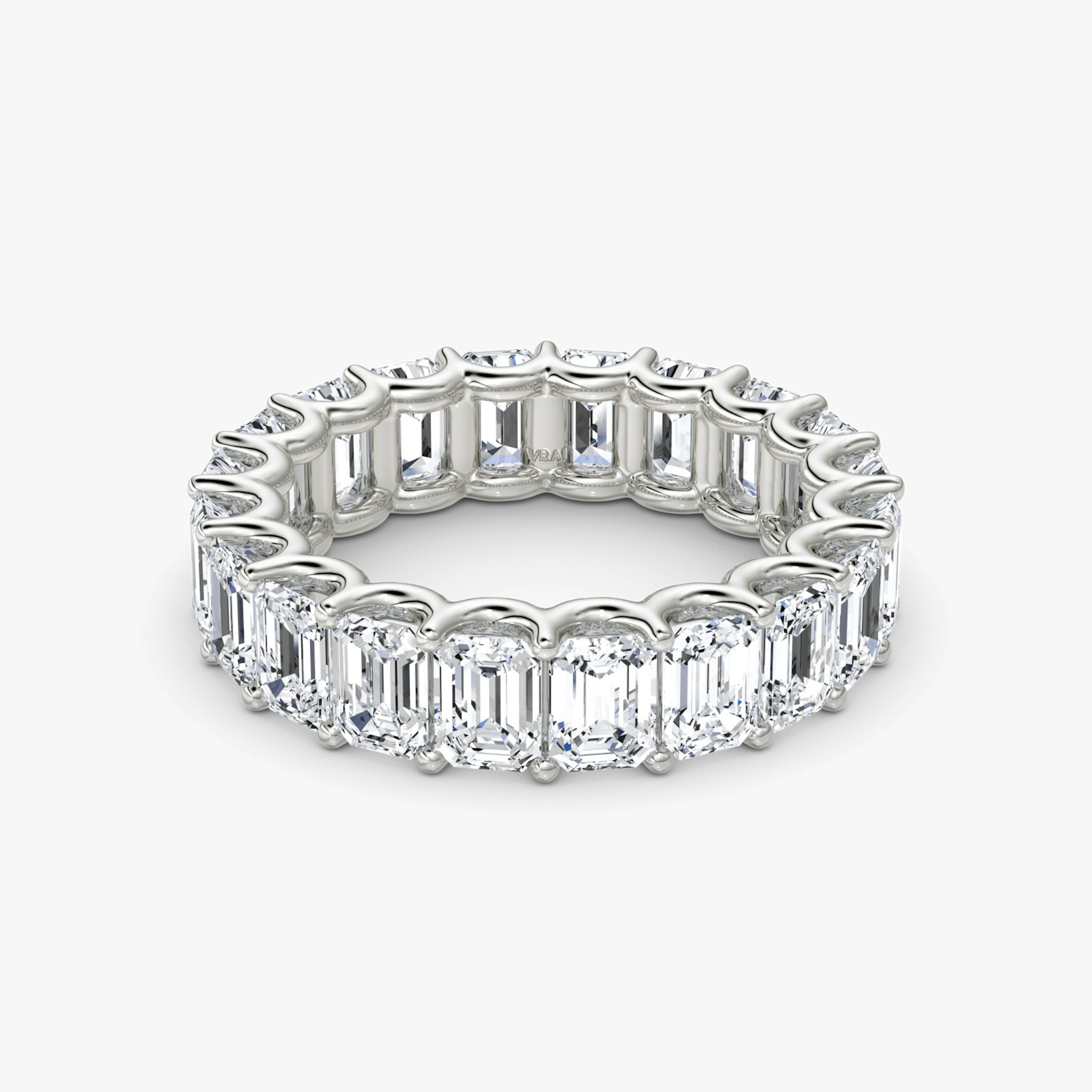 The Eternity Band | Emerald | 18k | White Gold | bandStyle: full | caratWeight: 5.0ct