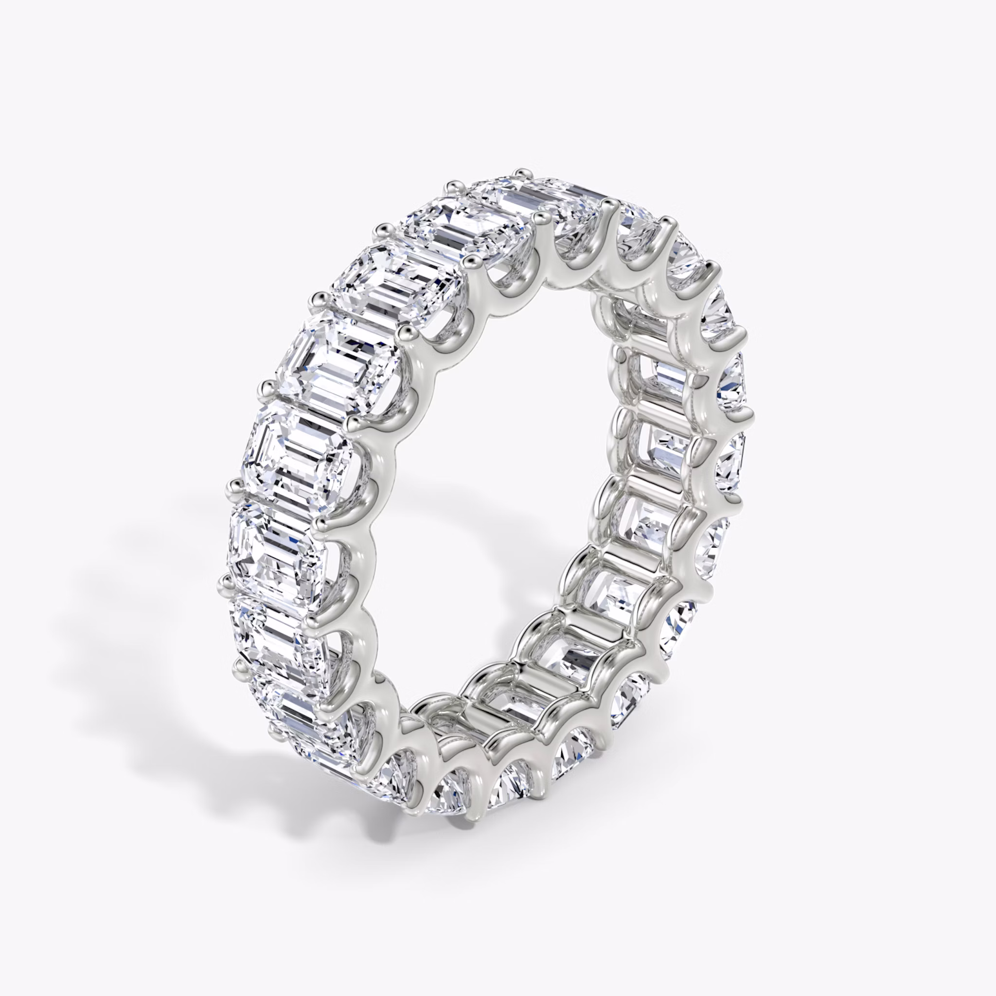 The Eternity Band | Emerald | 18k | White Gold | bandStyle: full | caratWeight: 5.0ct