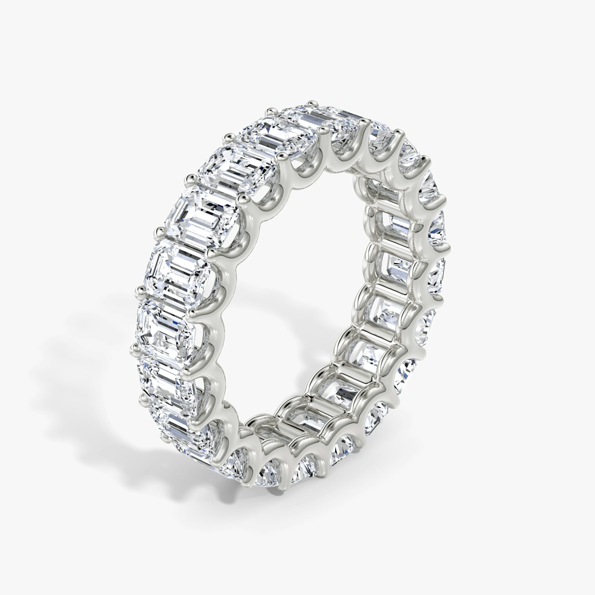 The Eternity Band | Emerald | 18k | White Gold | bandStyle: full | caratWeight: 5.0ct