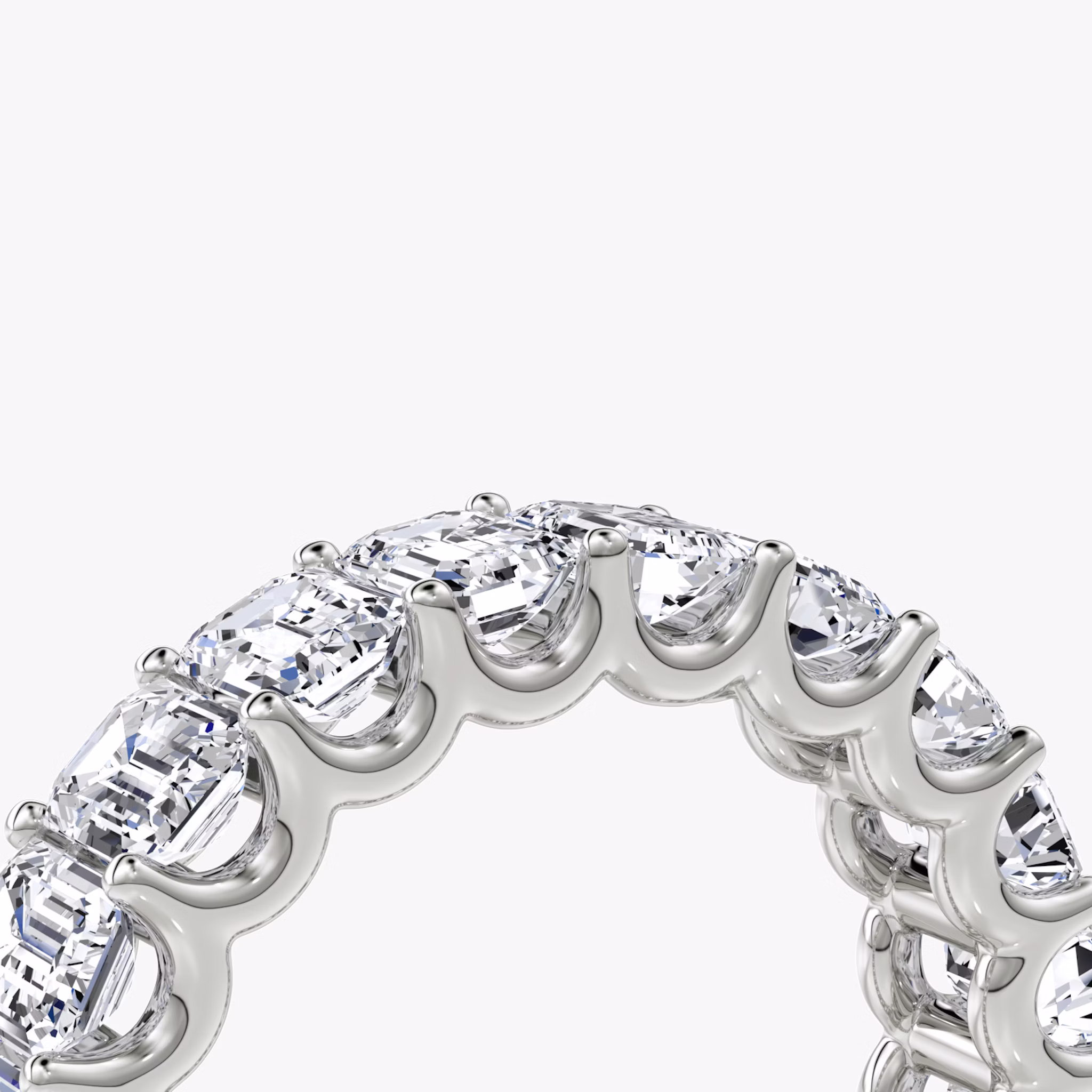 The Eternity Band | Emerald | 18k | White Gold | bandStyle: full | caratWeight: 5.0ct