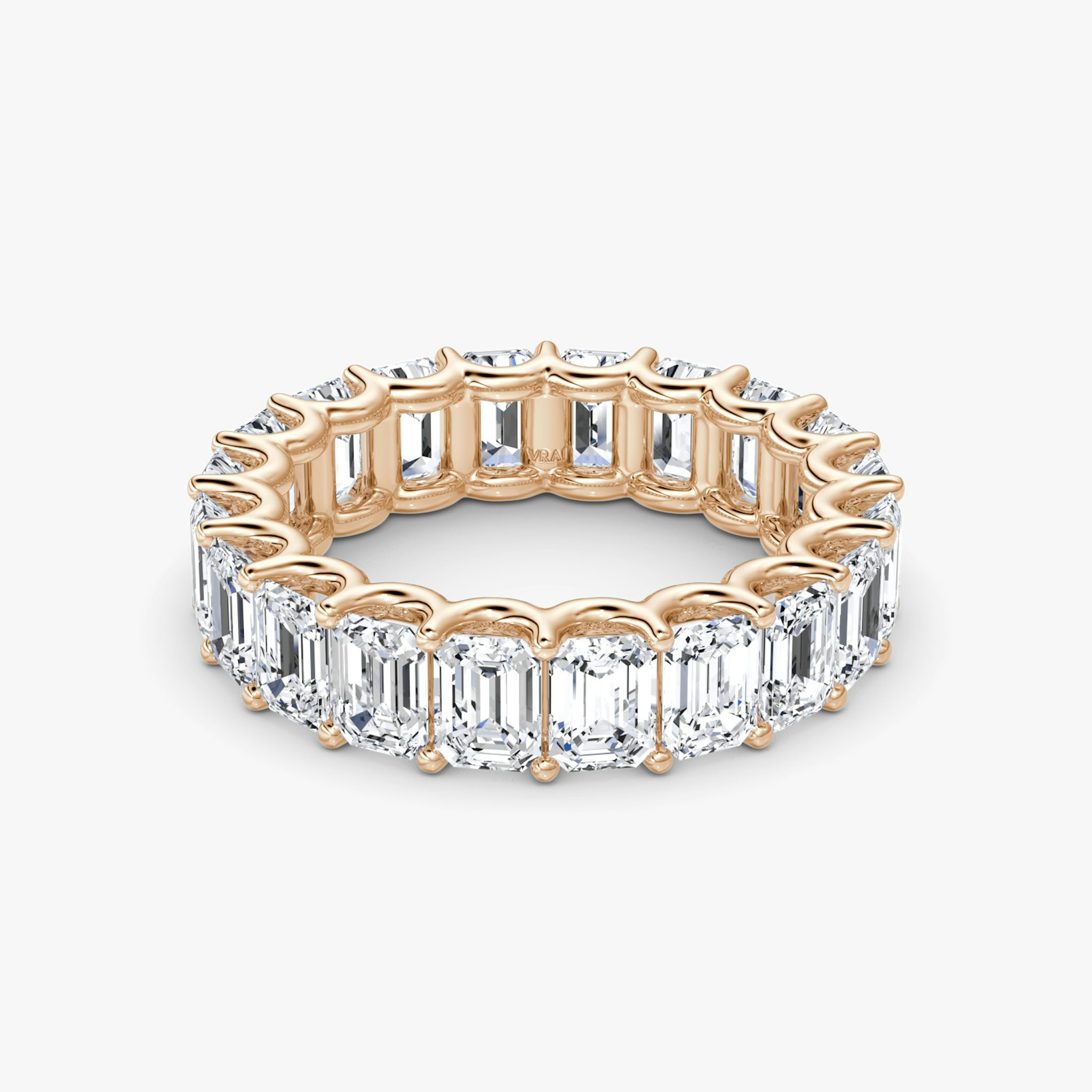 The Eternity Band | Emerald | 14k | Rose Gold | bandStyle: full | caratWeight: 5.0ct