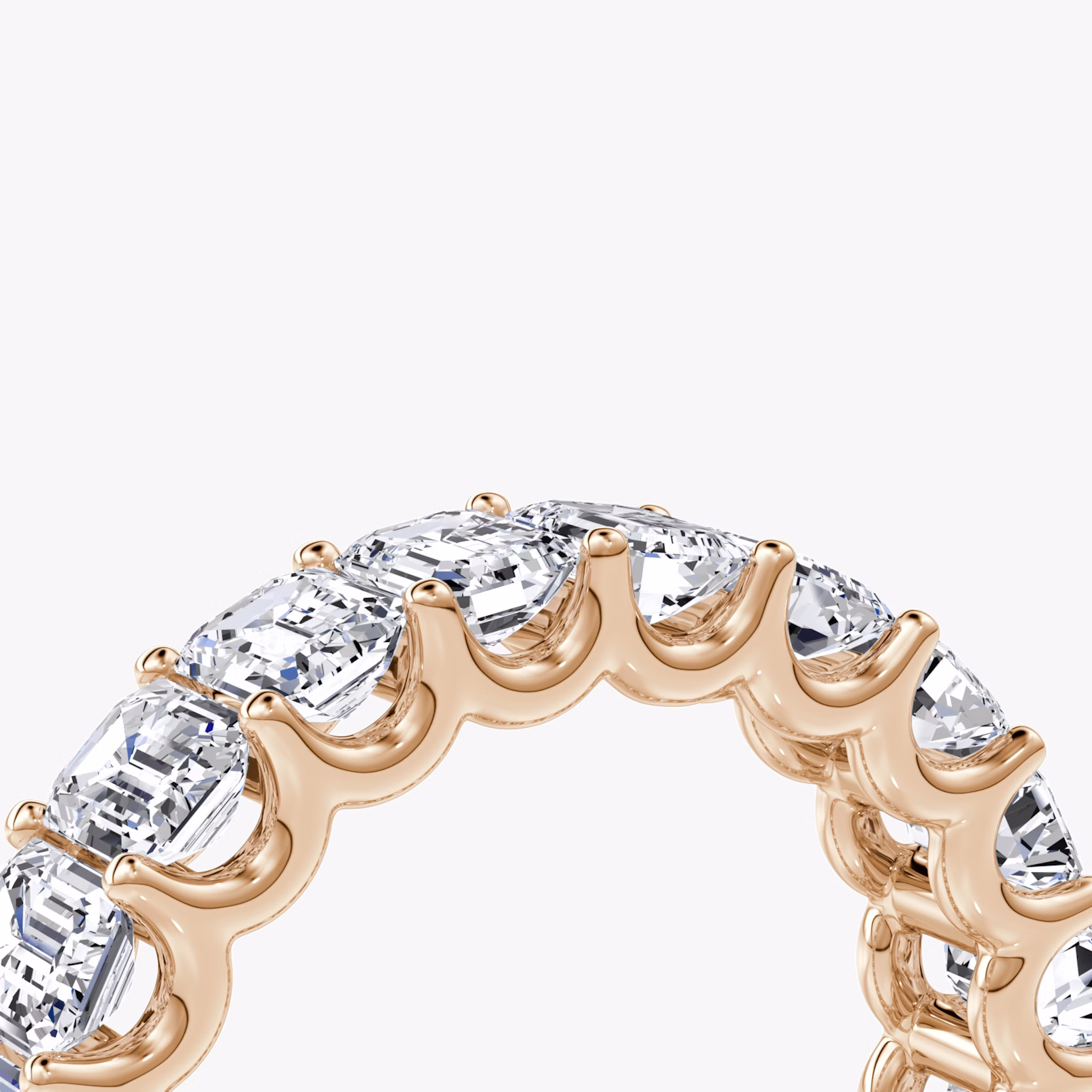 The Eternity Band | Emerald | 14k | Rose Gold | bandStyle: full | caratWeight: 5.0ct