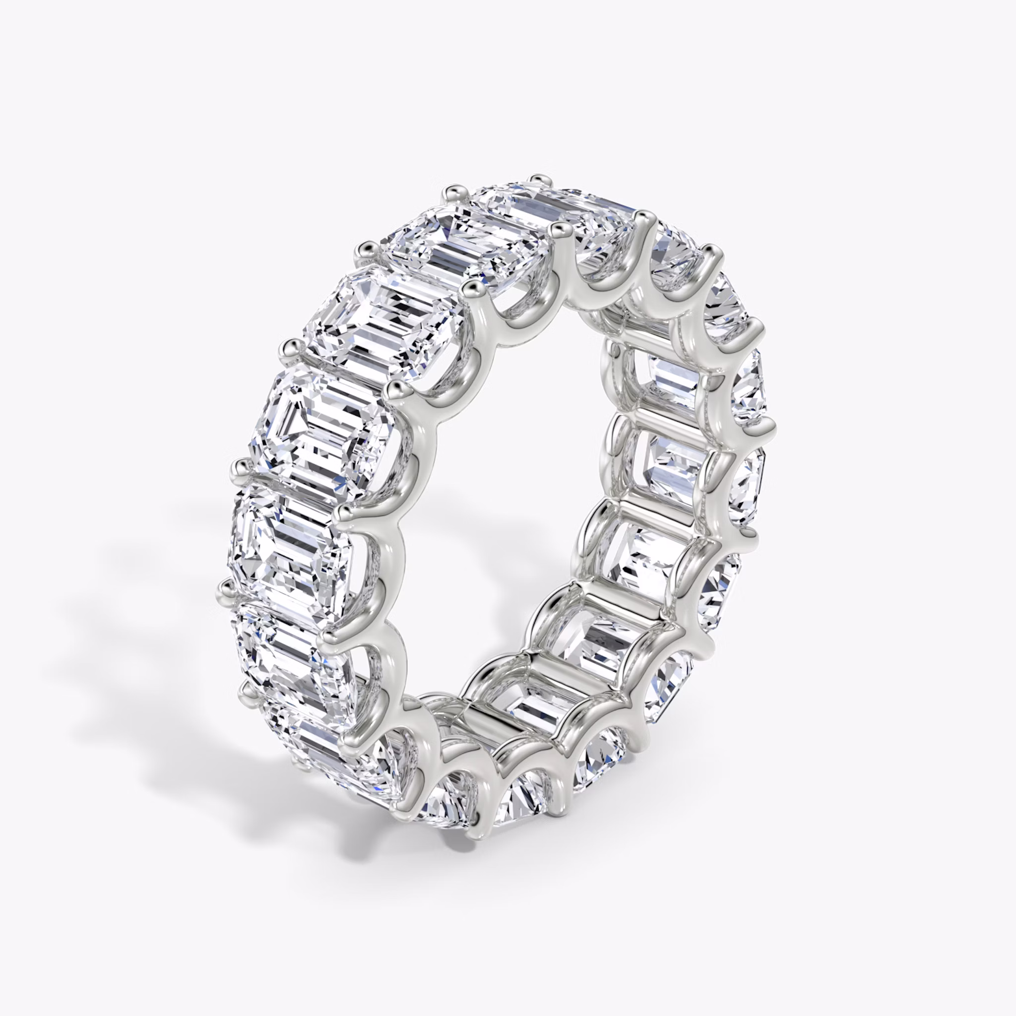 The Eternity Band | Emerald | Platinum | bandStyle: full | caratWeight: 8.0ct