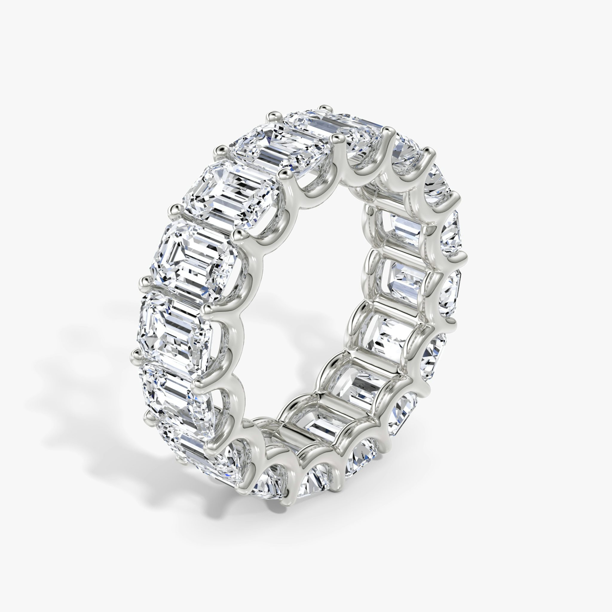 The Eternity Band | Emerald | Platinum | bandStyle: full | caratWeight: 8.0ct