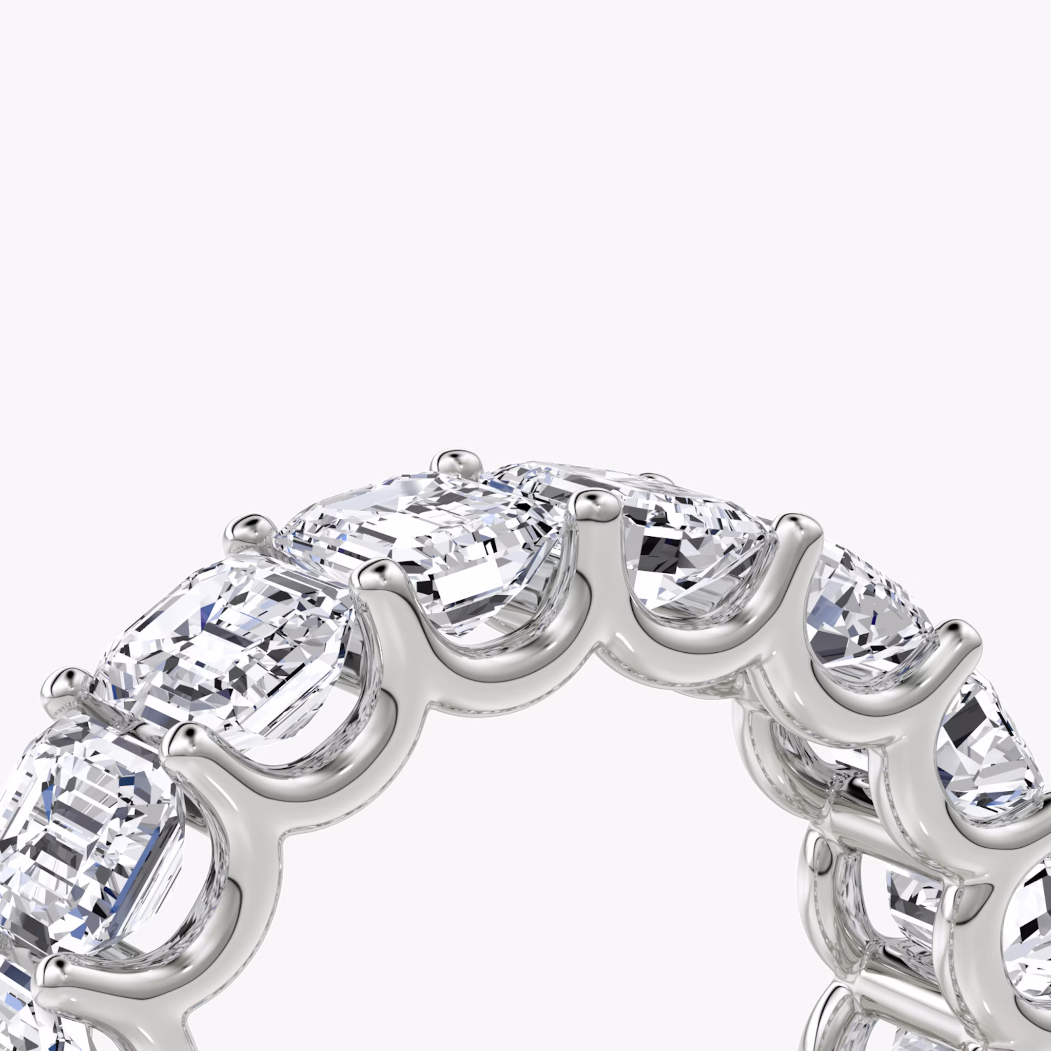 The Eternity Band | Emerald | Platinum | bandStyle: full | caratWeight: 8.0ct