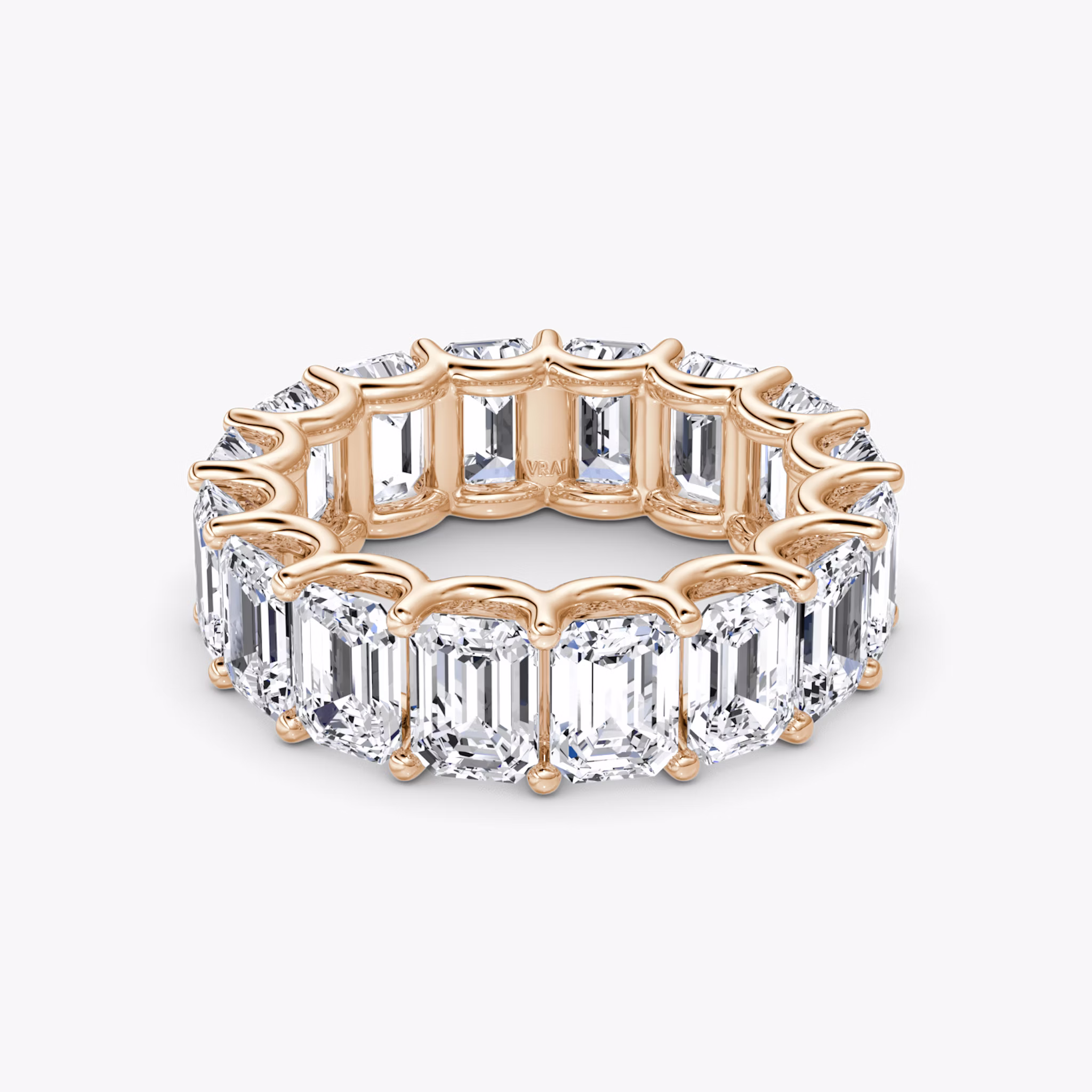 The Eternity Band | Emerald | 14k | Rose Gold | bandStyle: full | caratWeight: 8.0ct