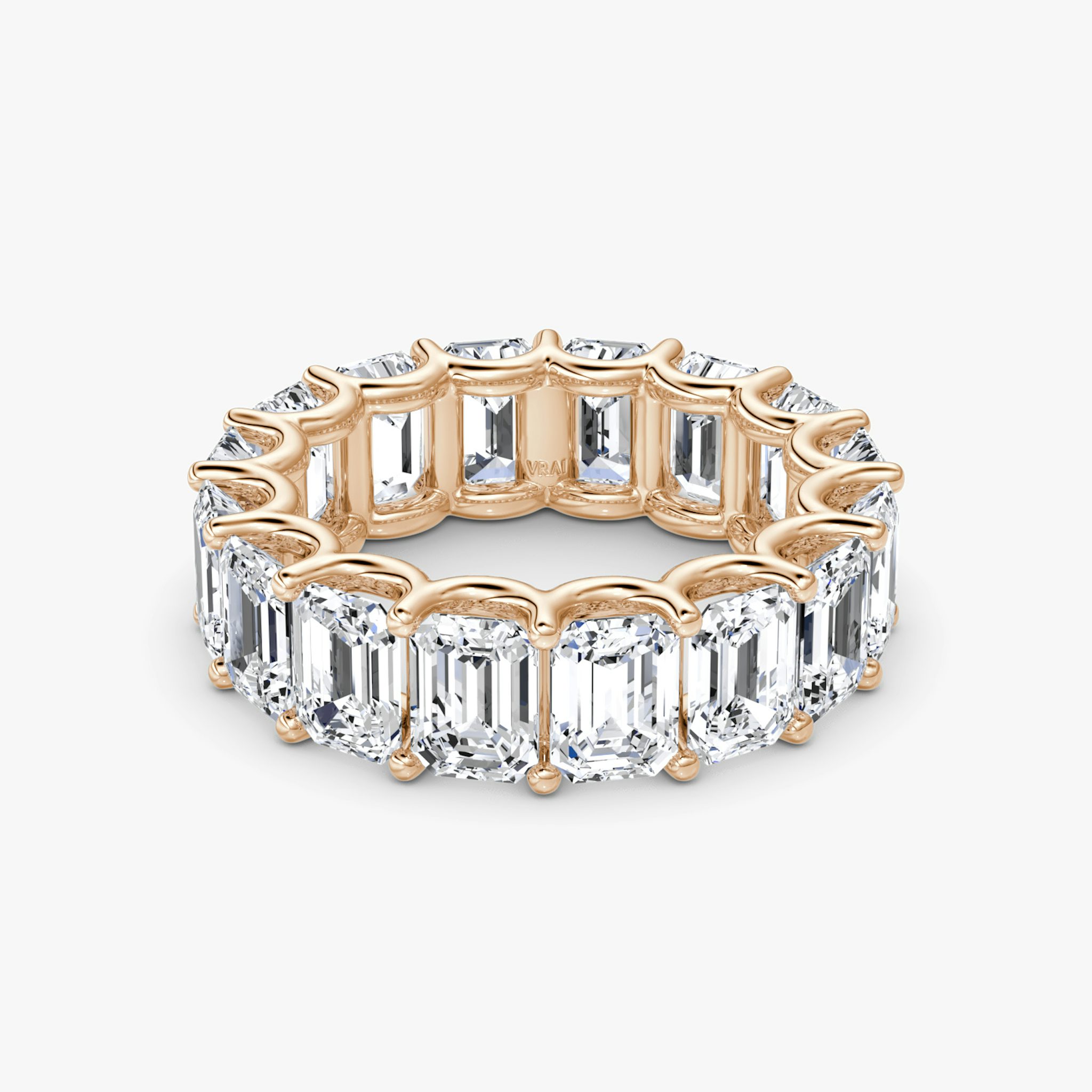 The Eternity Band | Emerald | 14k | Rose Gold | bandStyle: full | caratWeight: 8.0ct