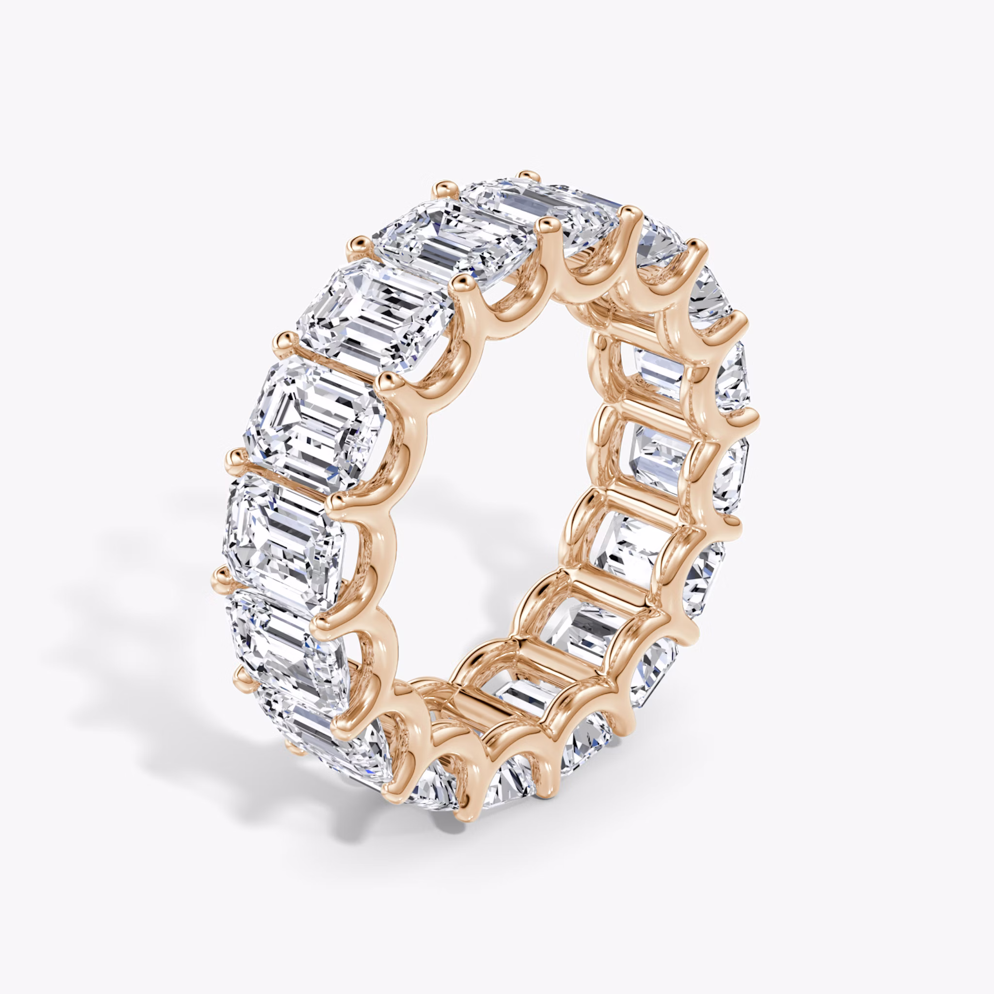 The Eternity Band | Emerald | 14k | Rose Gold | bandStyle: full | caratWeight: 8.0ct