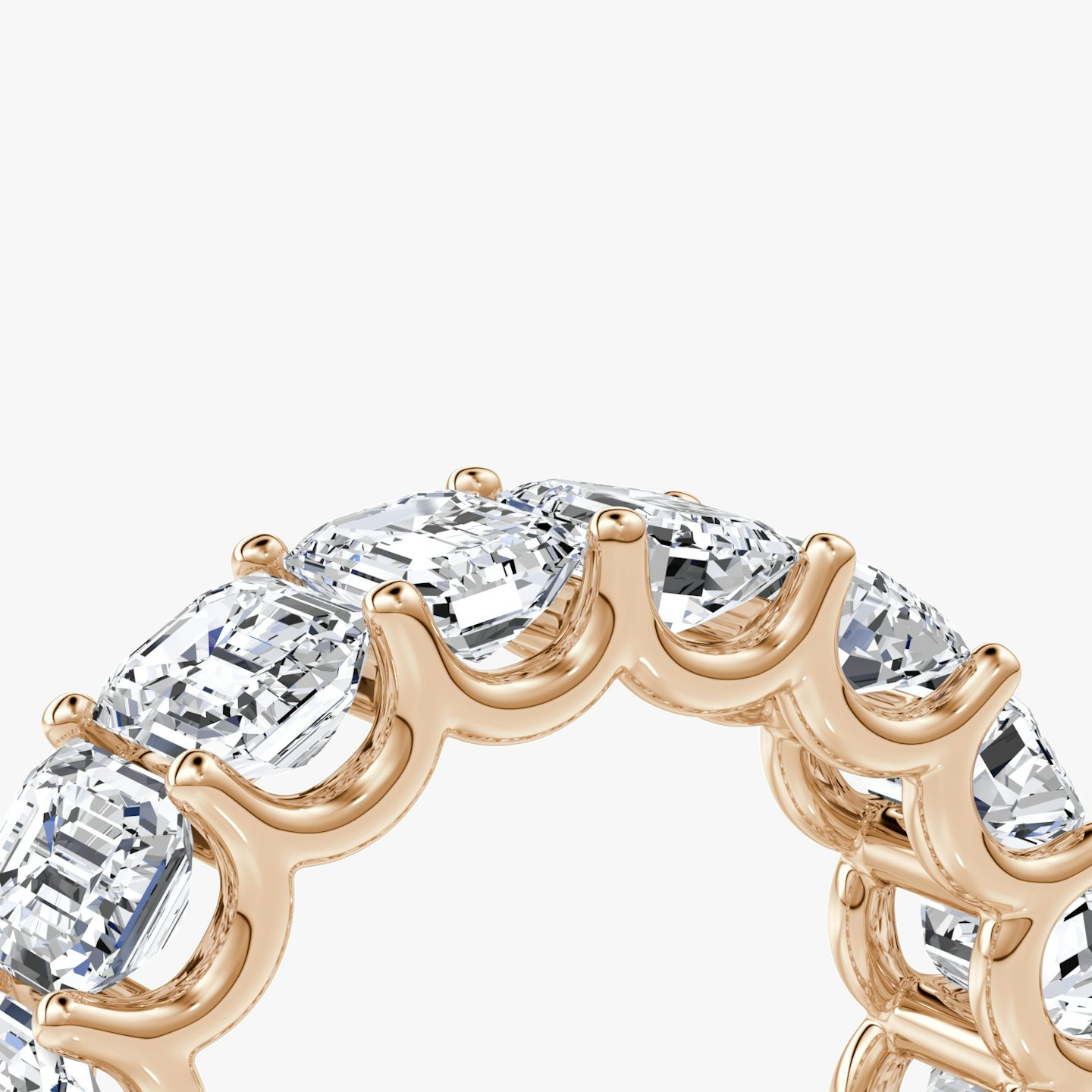 The Eternity Band | Emerald | 14k | Rose Gold | bandStyle: full | caratWeight: 8.0ct