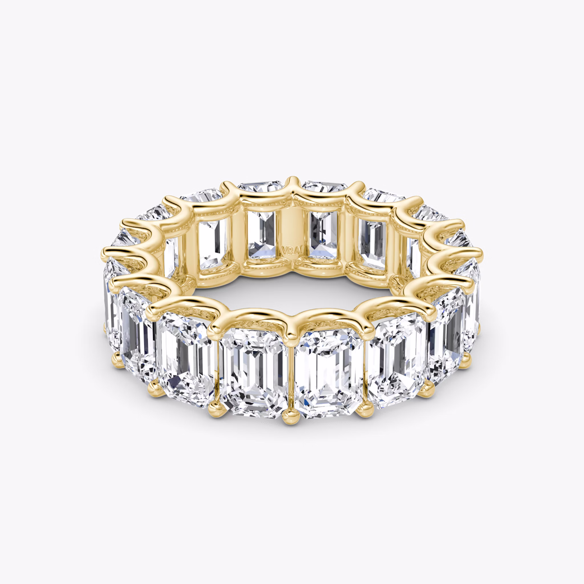 The Eternity Band | Emerald | 18k | Yellow Gold | bandStyle: full | caratWeight: 8.0ct