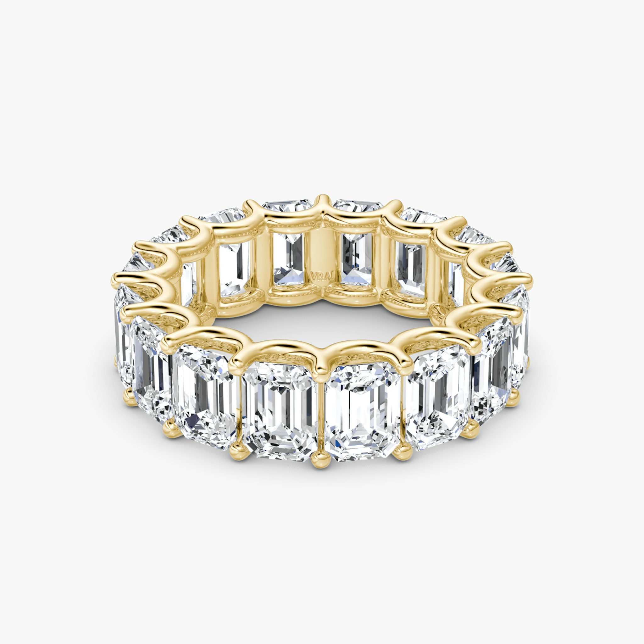 The Eternity Band | Emerald | 18k | Yellow Gold | bandStyle: full | caratWeight: 8.0ct