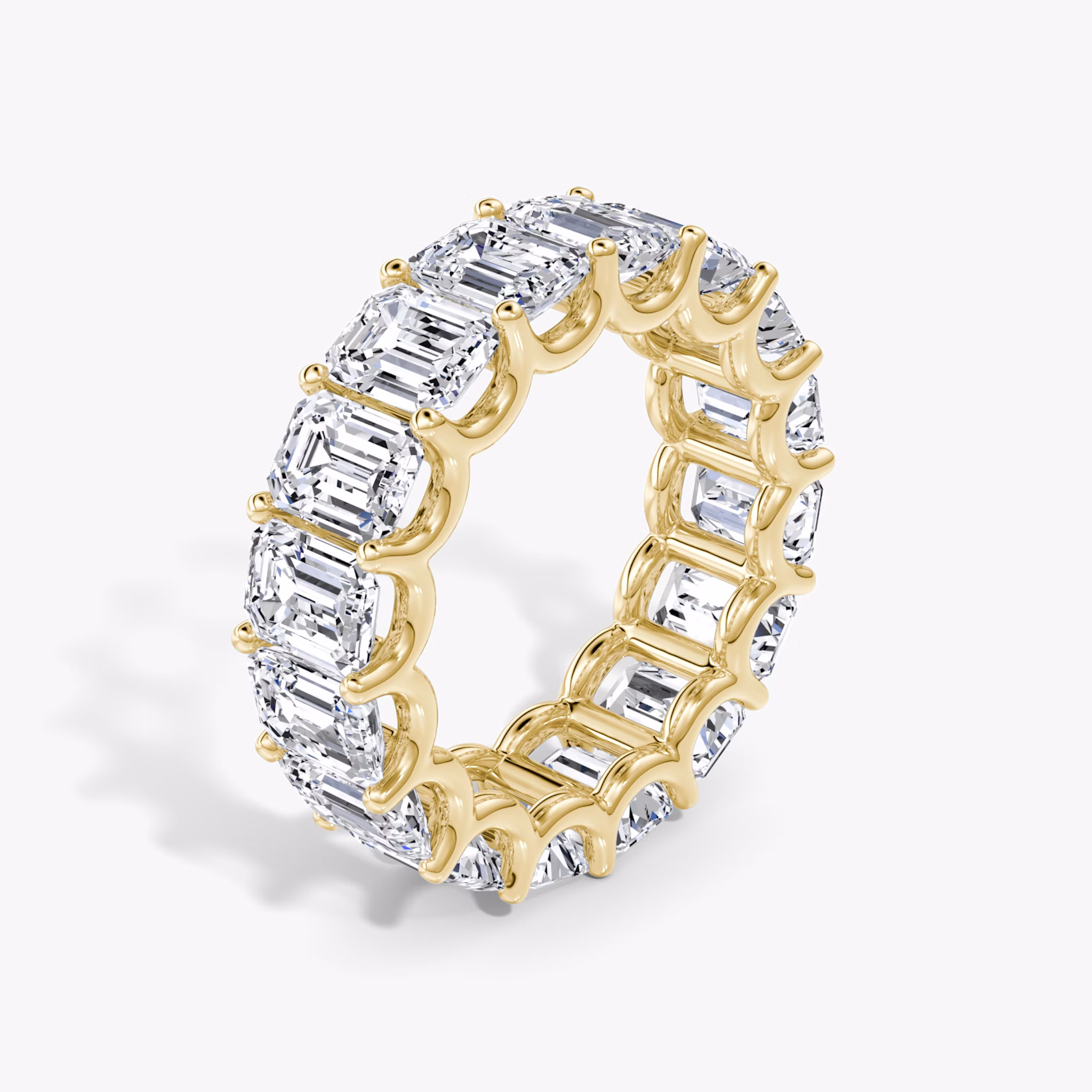 The Eternity Band | Emerald | 18k | Yellow Gold | bandStyle: full | caratWeight: 8.0ct