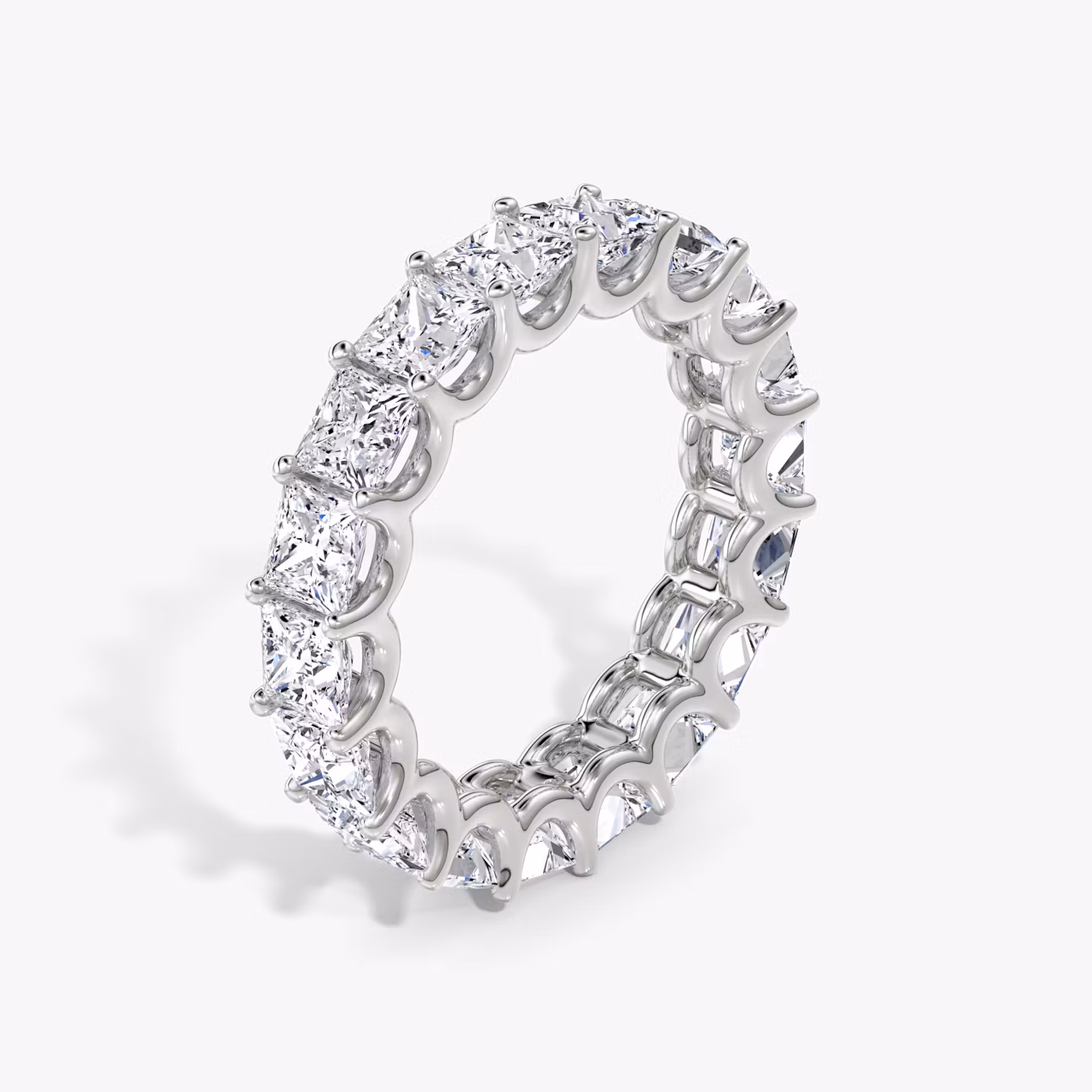 The Eternity Band | Princess | Platinum | bandStyle: full | caratWeight: 4.5ct