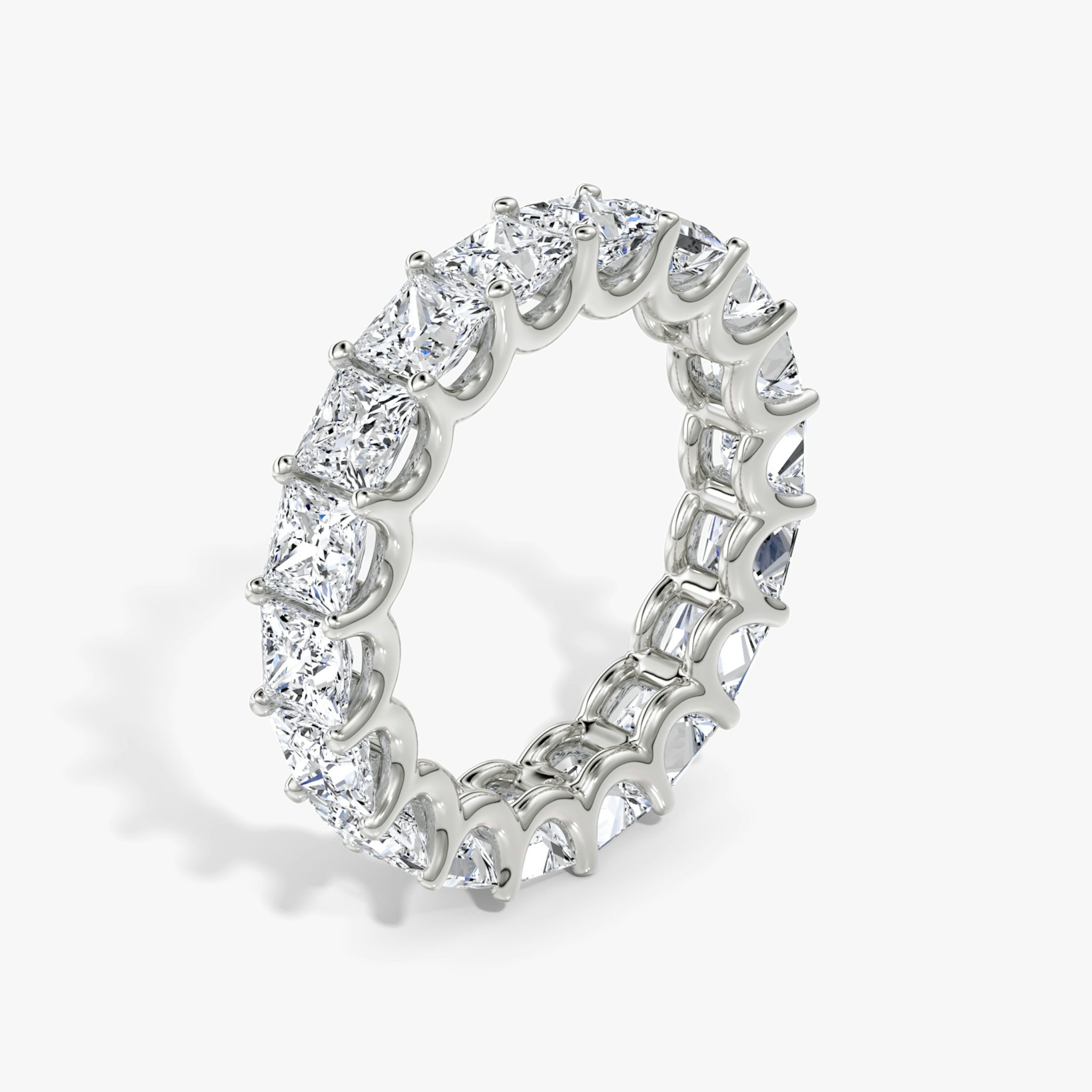 The Eternity Band | Princess | 18k | White Gold | bandStyle: full | caratWeight: 4.5ct