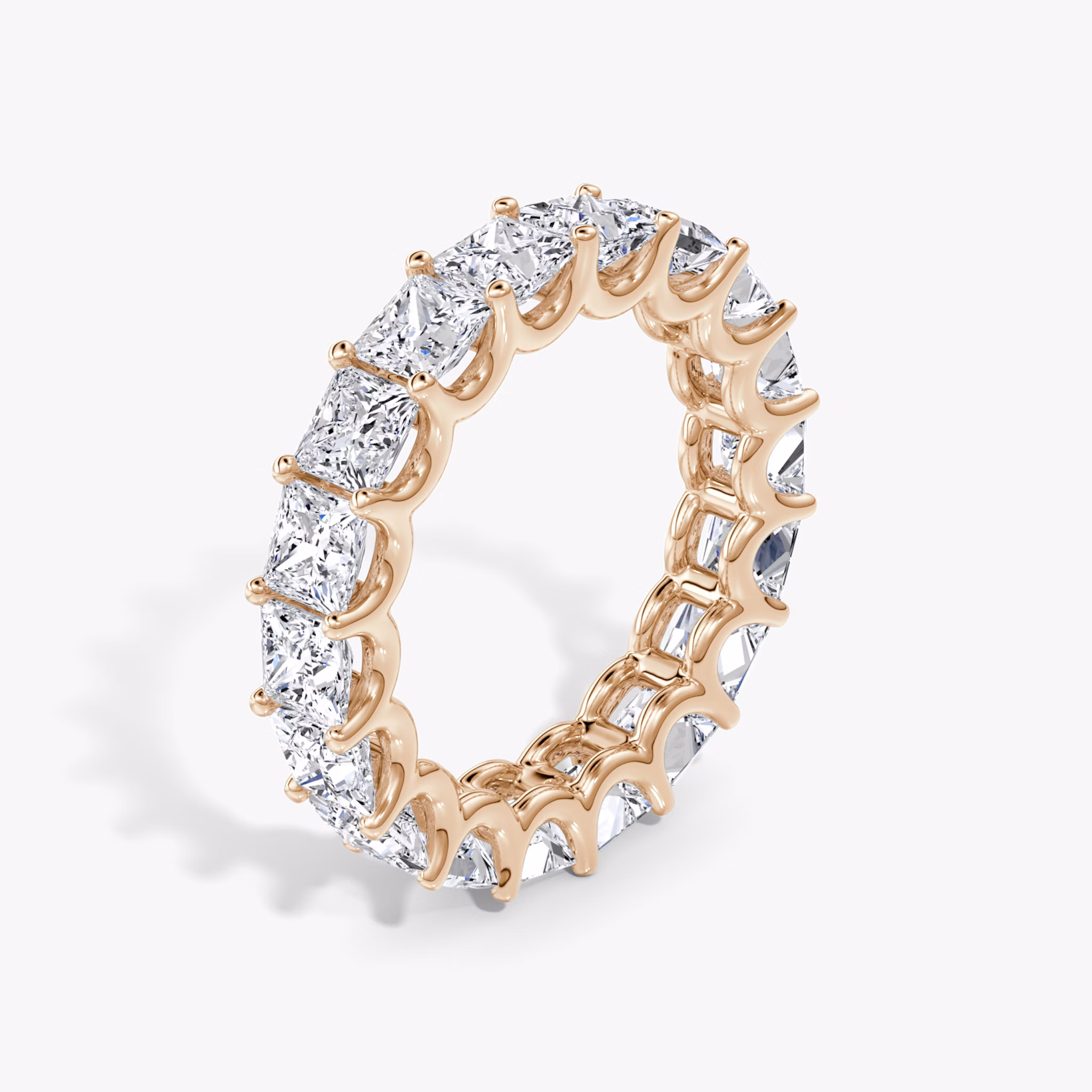 The Eternity Band | Princess | 14k | Rose Gold | bandStyle: full | caratWeight: 4.5ct