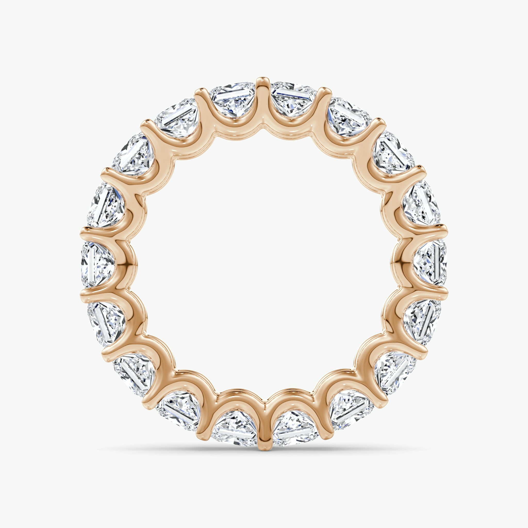 The Eternity Band | Princess | 14k | Rose Gold | bandStyle: full | caratWeight: 4.5ct