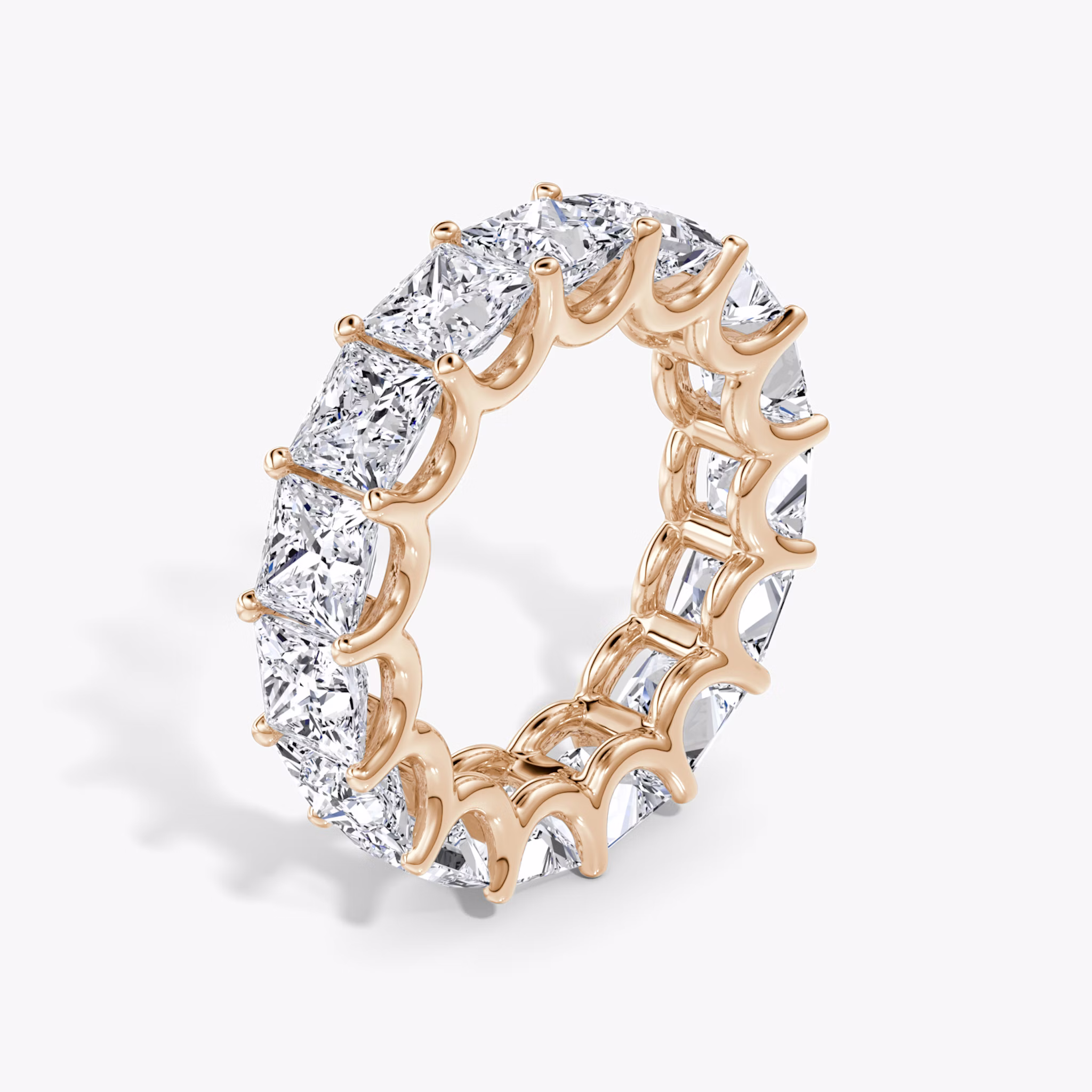 The Eternity Band | Princess | 14k | Rose Gold | bandStyle: full | caratWeight: 7.5ct