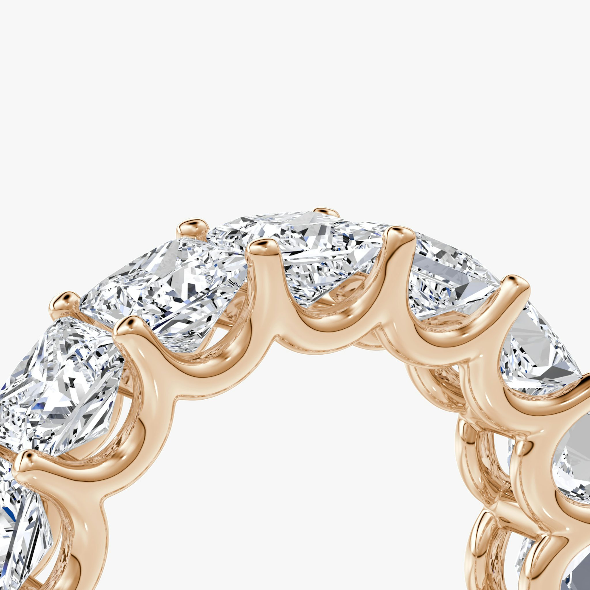 The Eternity Band | Princess | 14k | Rose Gold | bandStyle: full | caratWeight: 7.5ct