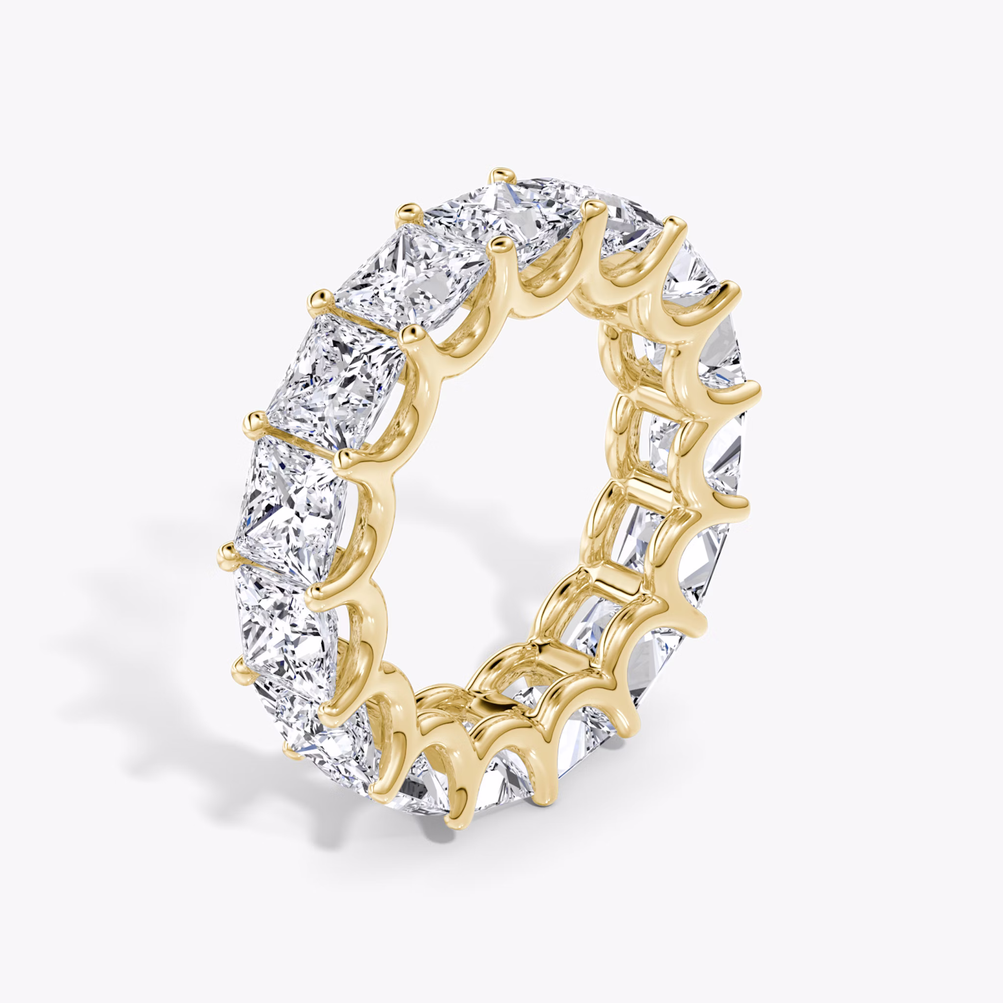 The Eternity Band | Princess | 18k | Yellow Gold | bandStyle: full | caratWeight: 7.5ct