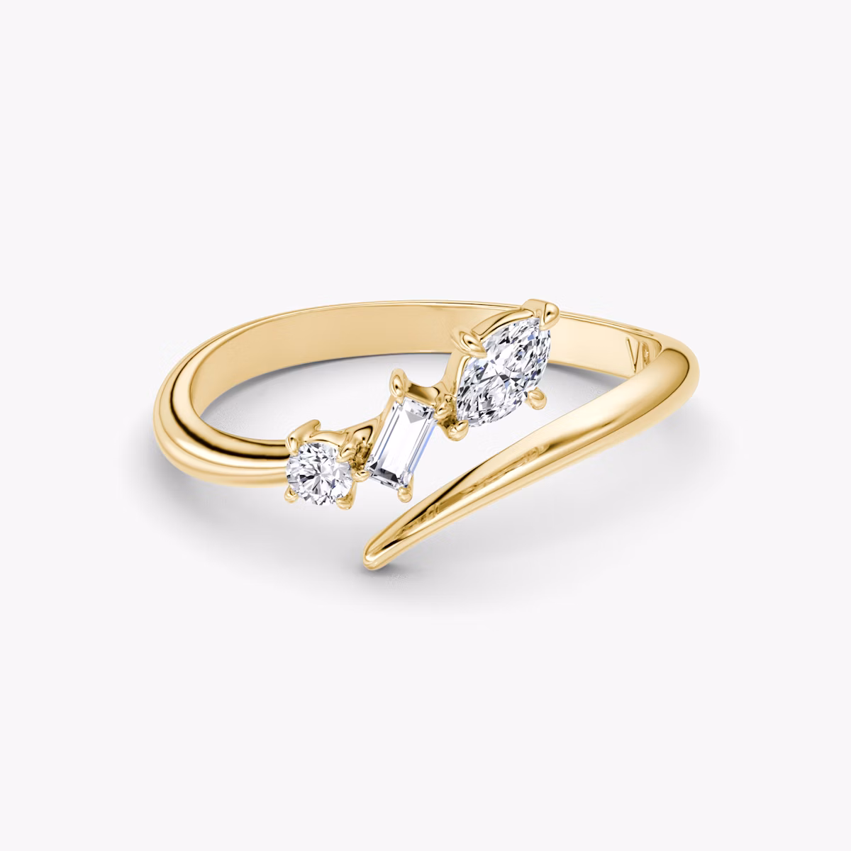 Orion Ring | Round Brilliant, Baguette and Marquise | 14k | Yellow Gold