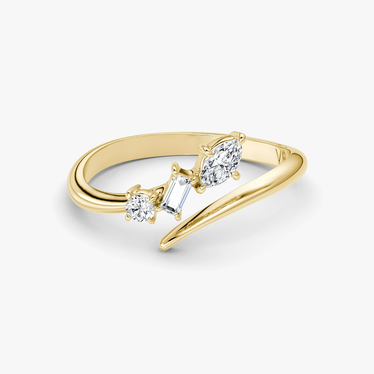 Orion Ring | Round Brilliant, Baguette and Marquise | 14k | Yellow Gold