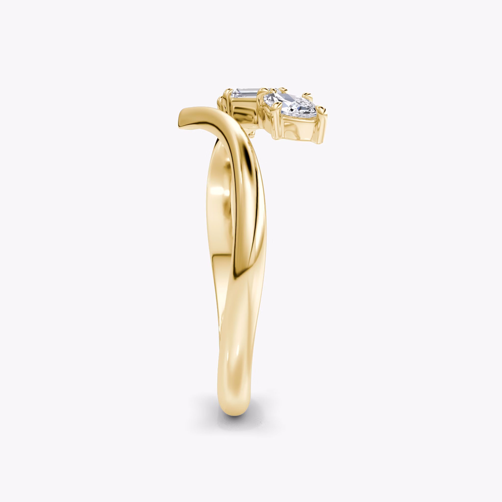 Orion Ring | Round Brilliant, Baguette and Marquise | 14k | Yellow Gold