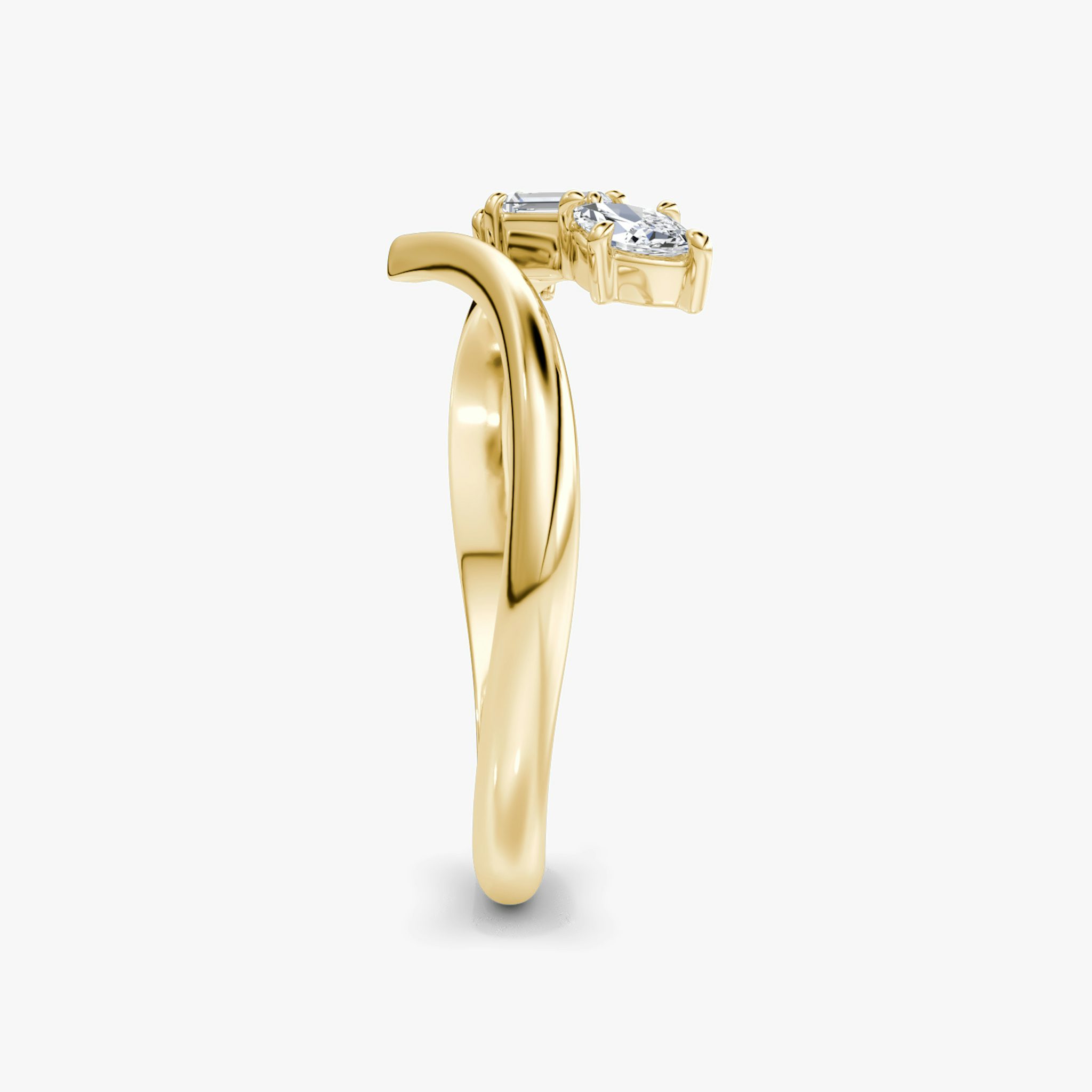 Orion Ring | Round Brilliant, Baguette and Marquise | 14k | Yellow Gold