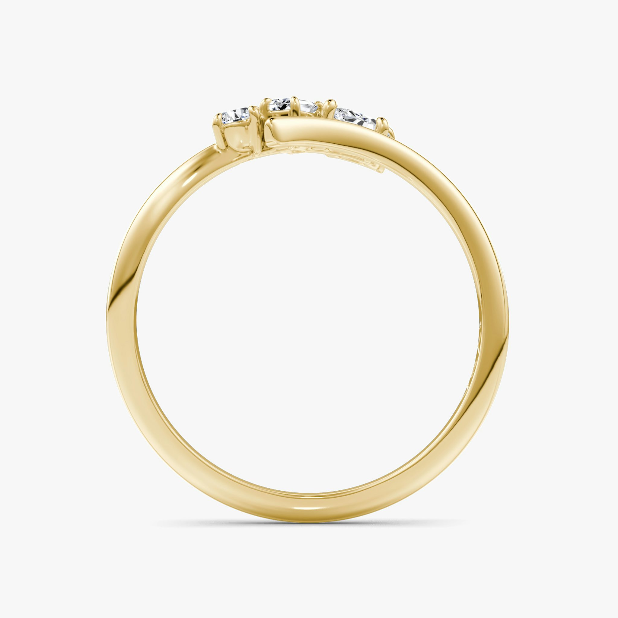 Orion Ring | Round Brilliant, Baguette and Marquise | 14k | Yellow Gold