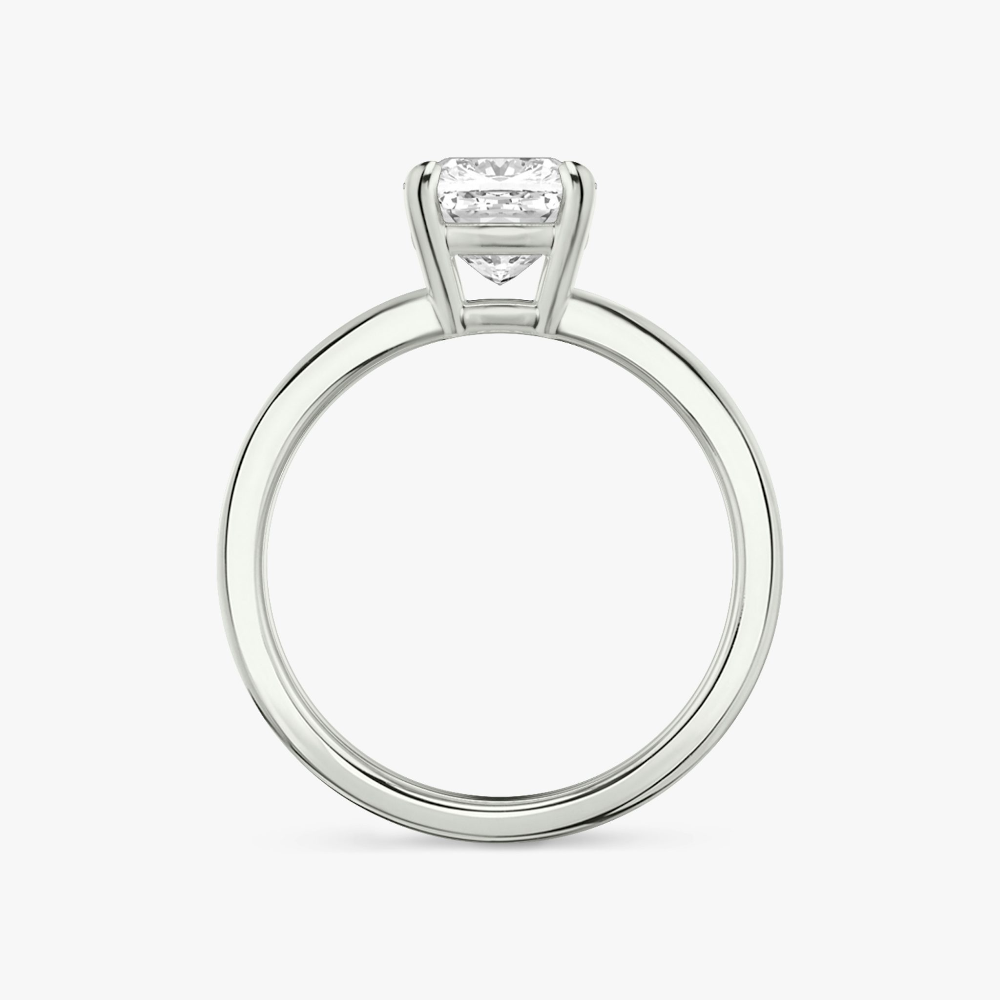 The Double Band | Cushion | Platinum | bandAccent: Plain | diamondOrientation: vertical | caratWeight: other