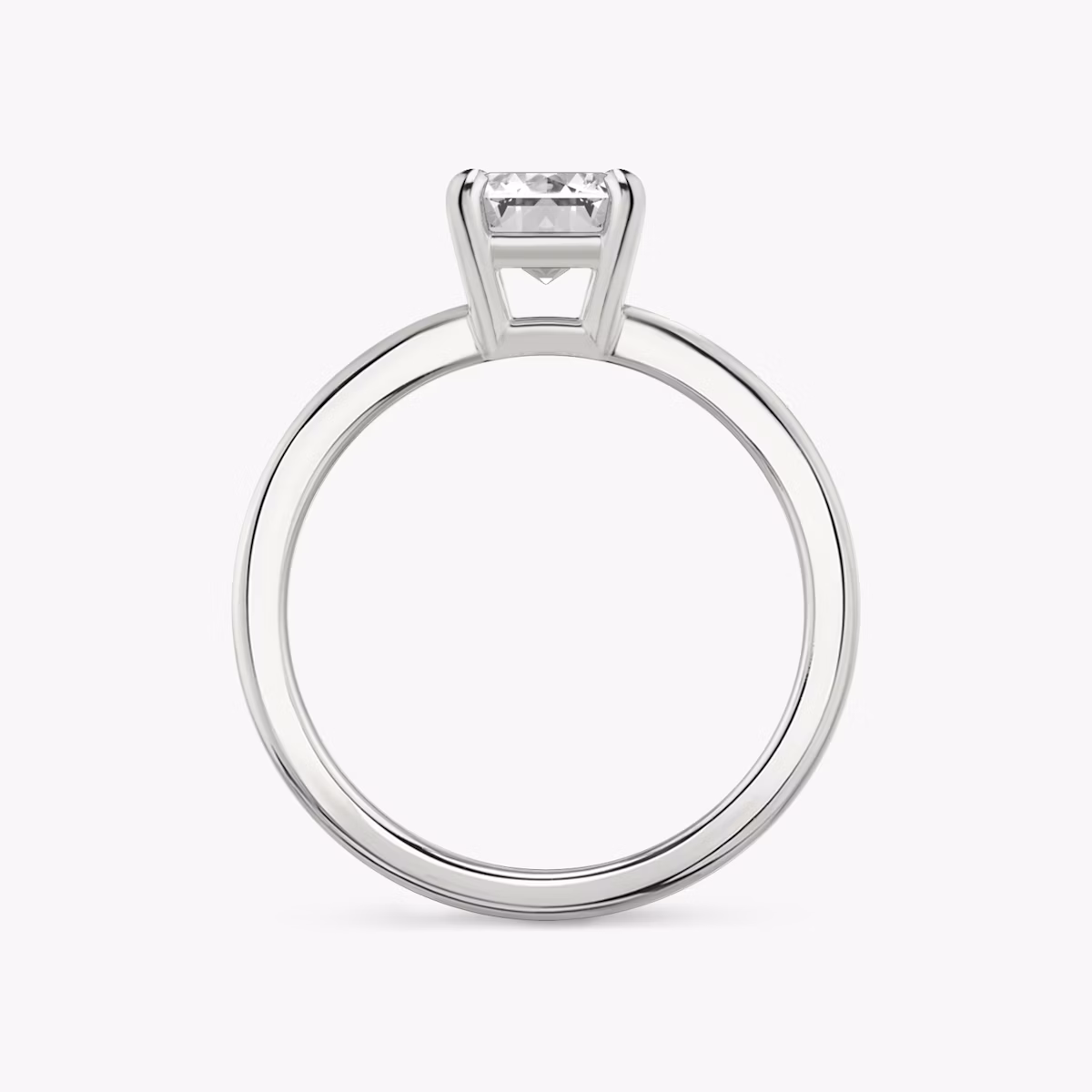 The Double Band | Emerald | Platinum | bandAccent: Plain | diamondOrientation: vertical | caratWeight: other