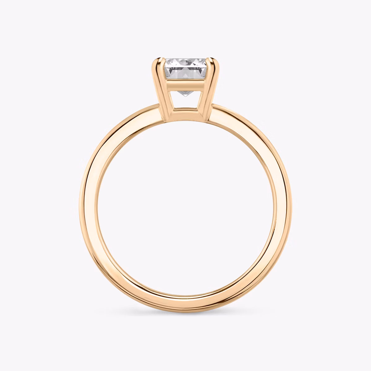 The Double Band | Emerald | 14k | Rose Gold | bandAccent: Plain | diamondOrientation: vertical | caratWeight: other