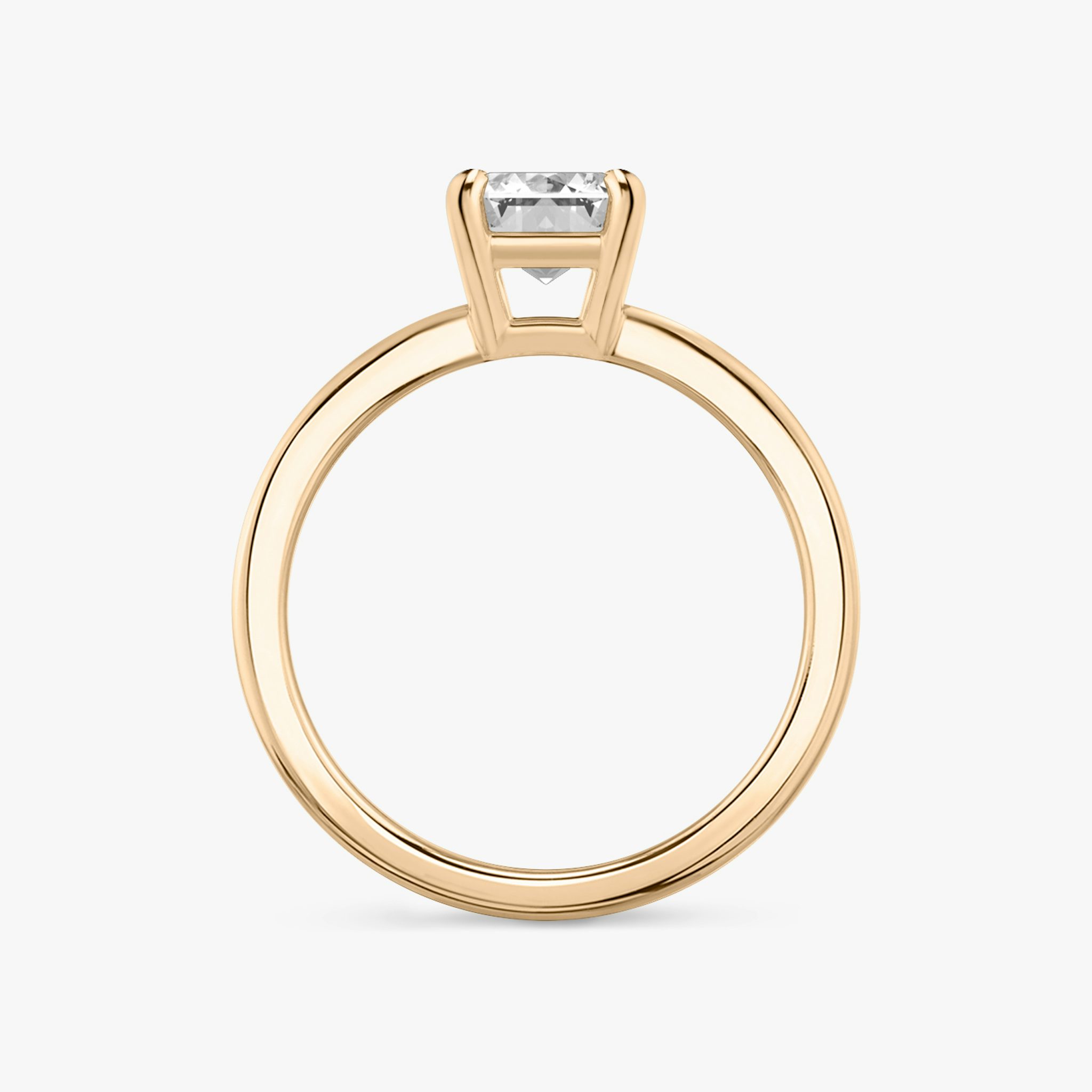 The Double Band | Emerald | 14k | Rose Gold | bandAccent: Plain | diamondOrientation: vertical | caratWeight: other
