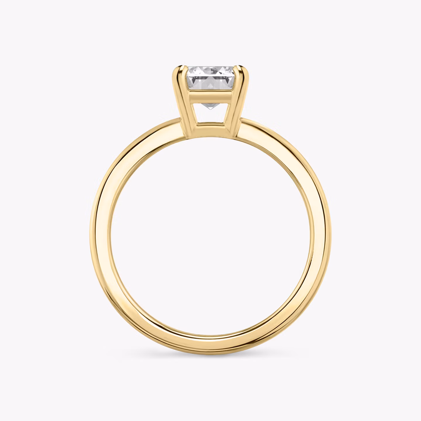 Bague de fiançailles Double Band | Émeraude | 18k | Or jaune | bandAccent: Simple | diamondOrientation: vertical | caratWeight: other